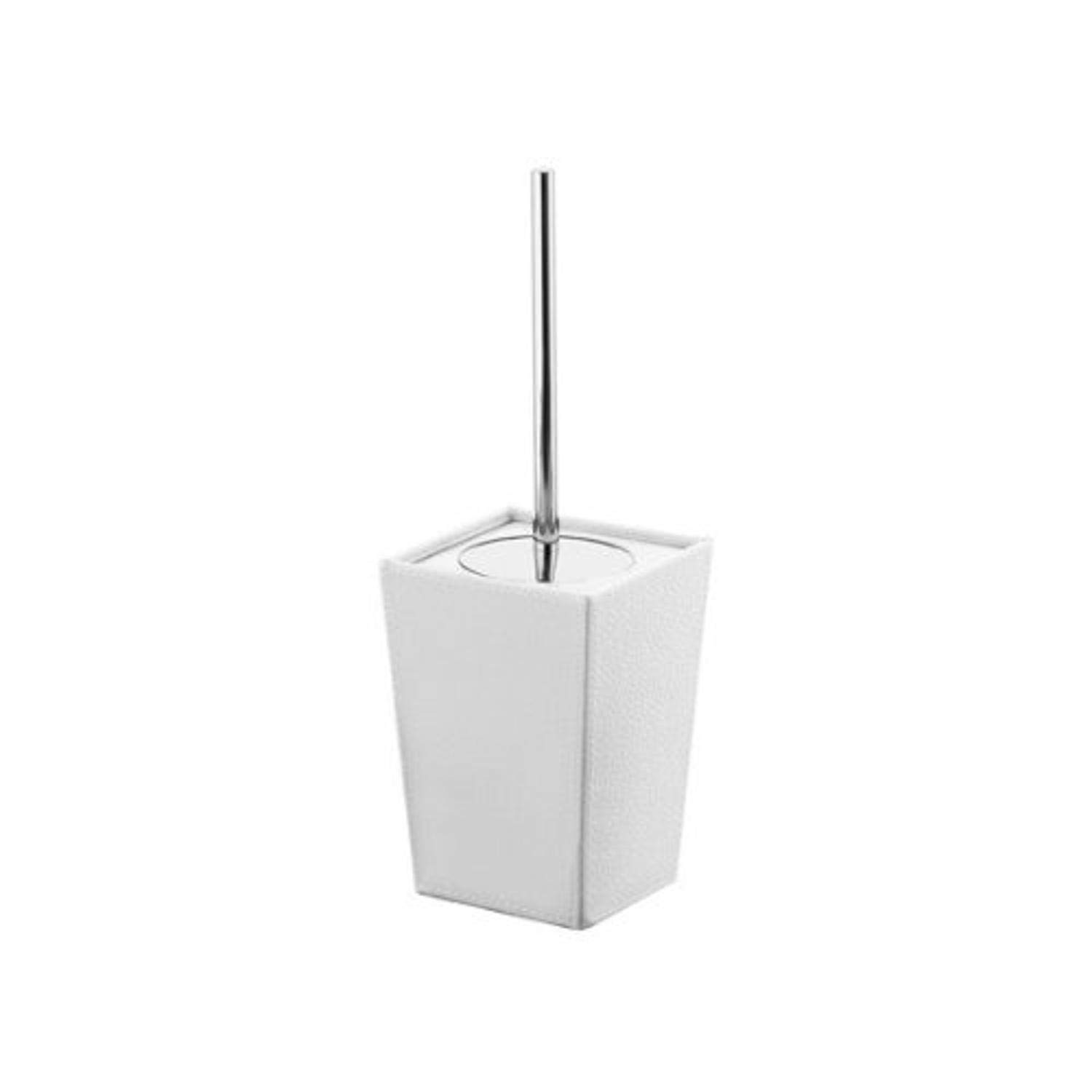 Gedy京都Square Fauxなめし革とセラミックトイレブラシholder-pgedy 1533 4.6 x 4.6 x 14 Gedy 1533-02