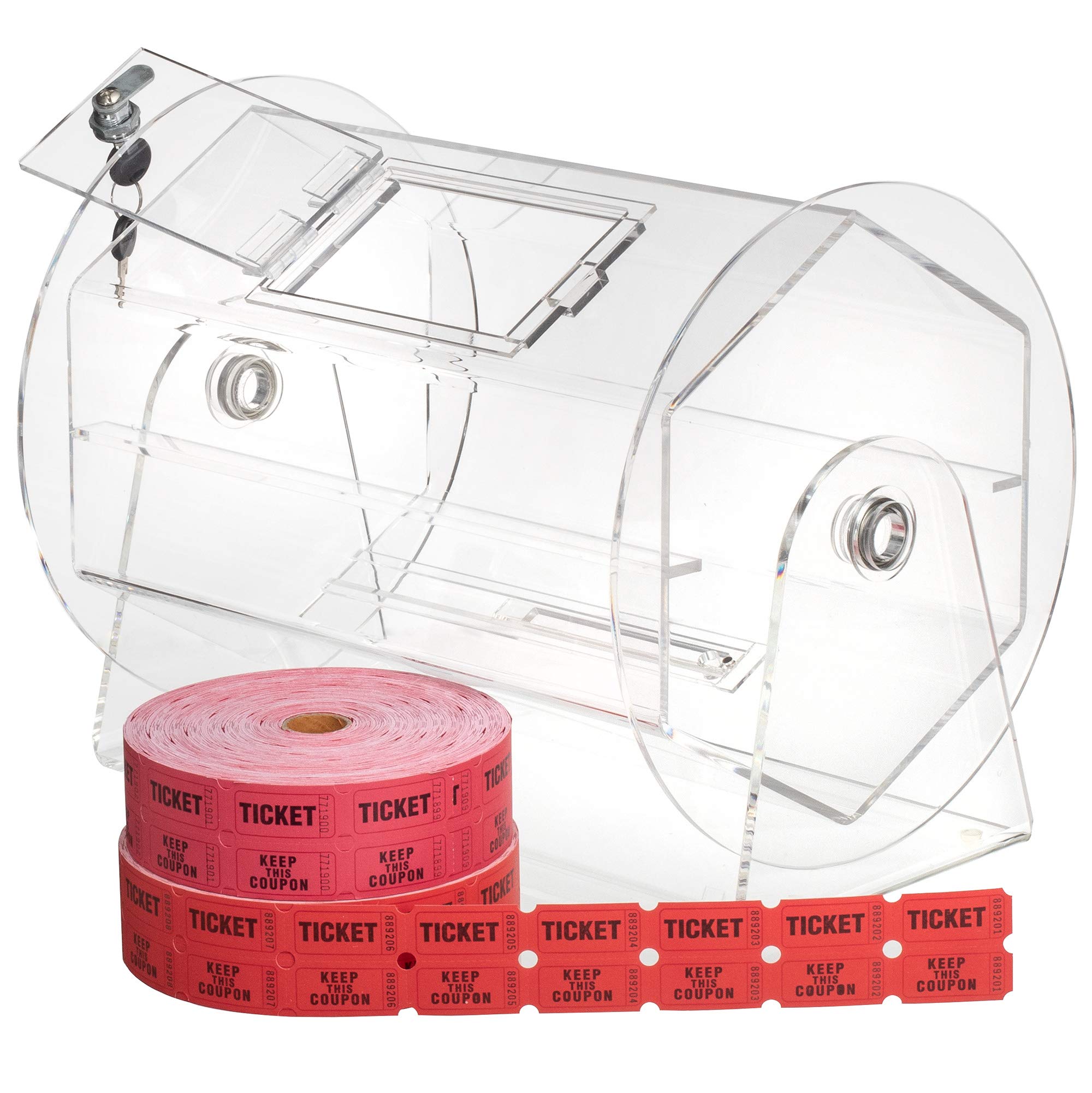 Medium Acrylic Raffle Drum w/4 000 Free Tickets by Midway Monsters インクカートリッジ-PCサプライ・消耗品-プリンター・FAX用インク