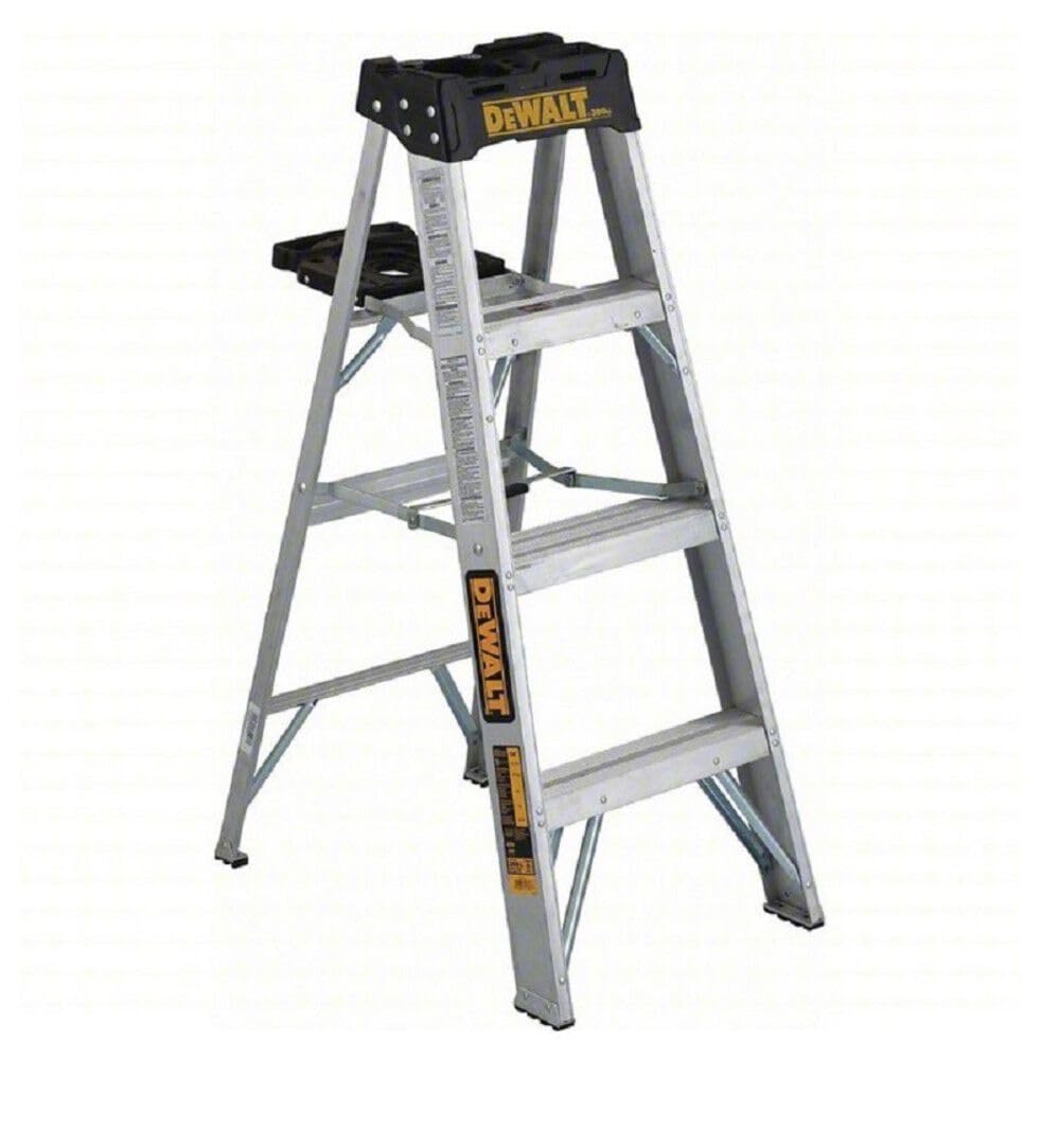 DeWalt DXL2010-04 4フィート アルミニウム 脚立 タイプIA 300ポンド定格 4フィート シルバー