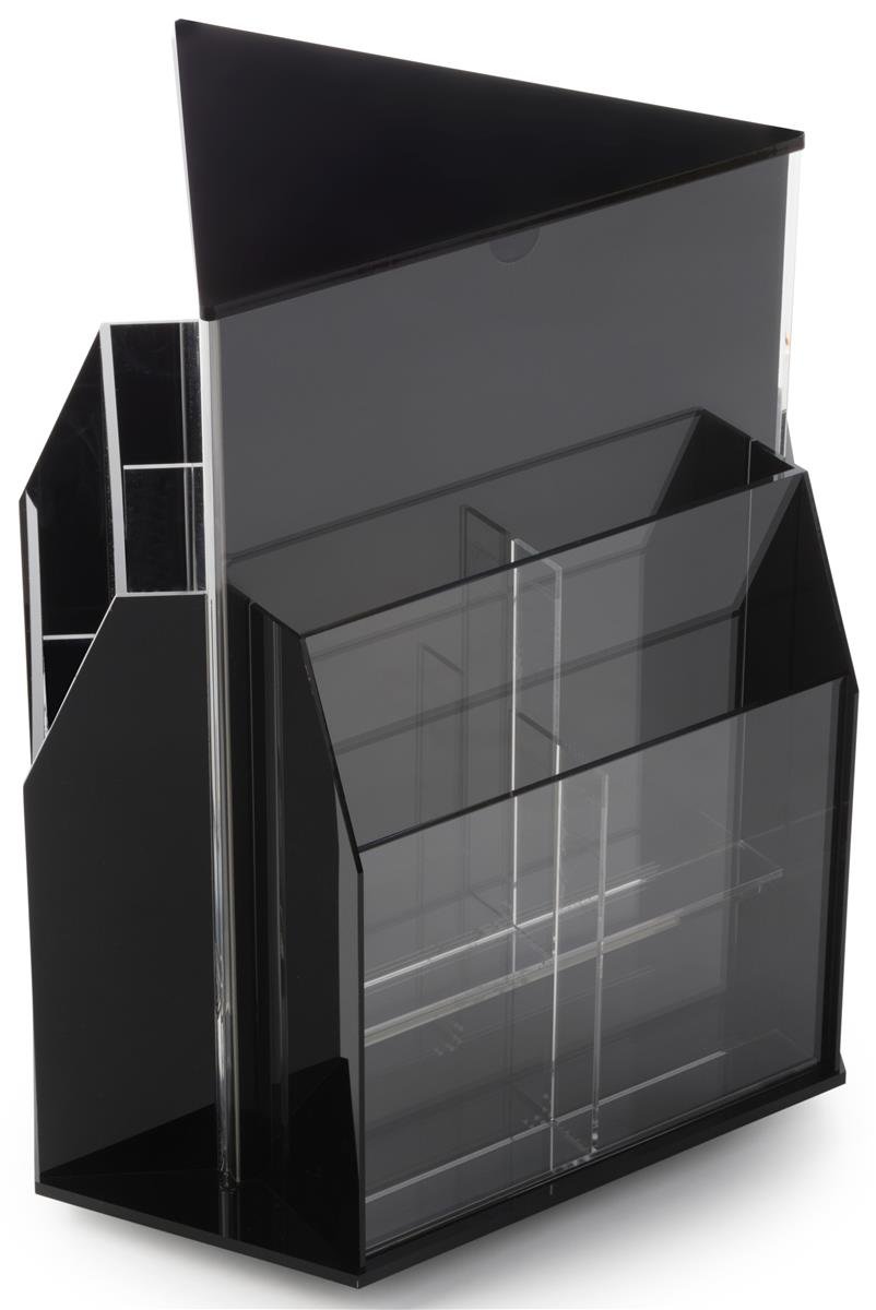 Displays2go カウンタートップ文献ホルダー 360度回転可能なラック｜global研究所