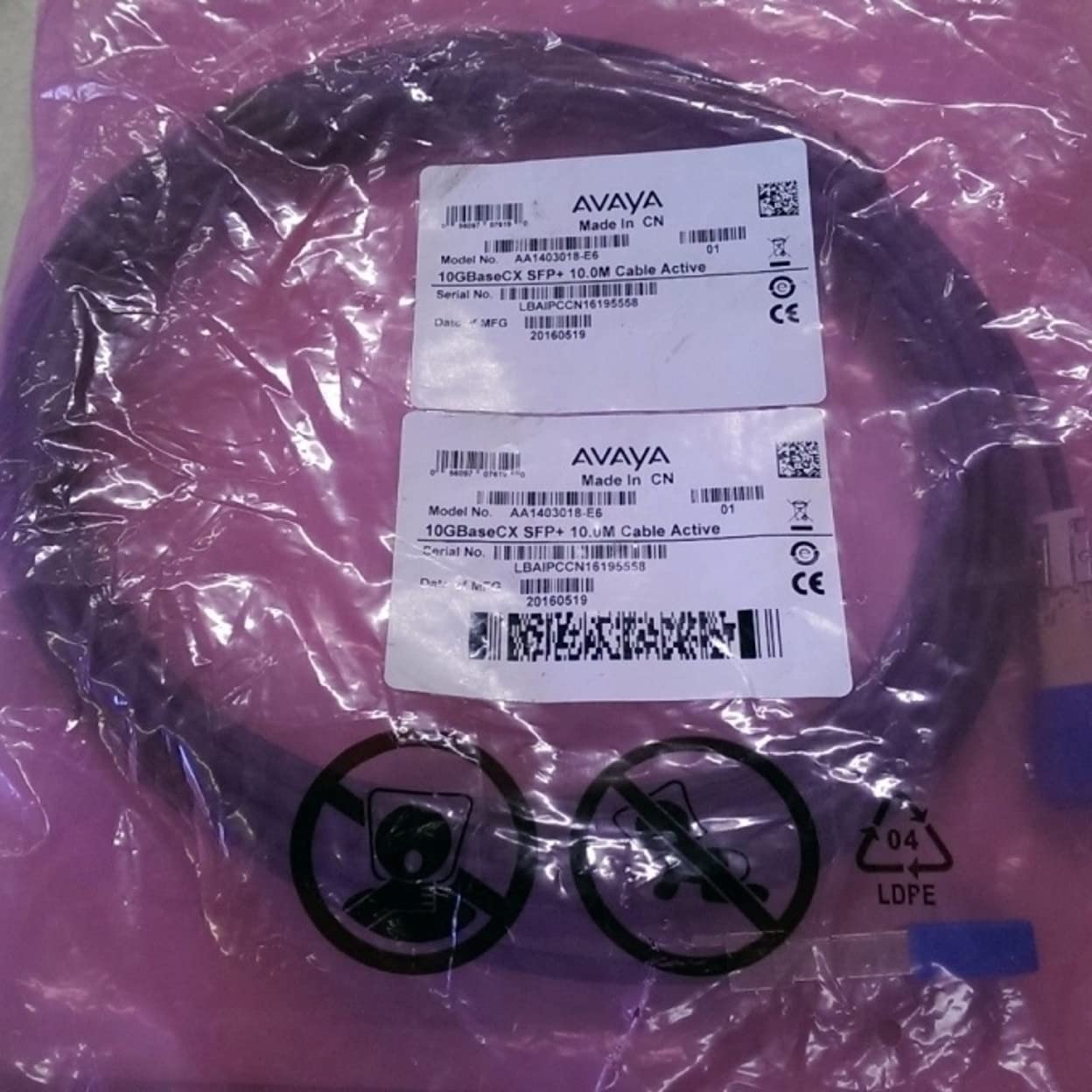 Avaya SFP+ DAC 10m