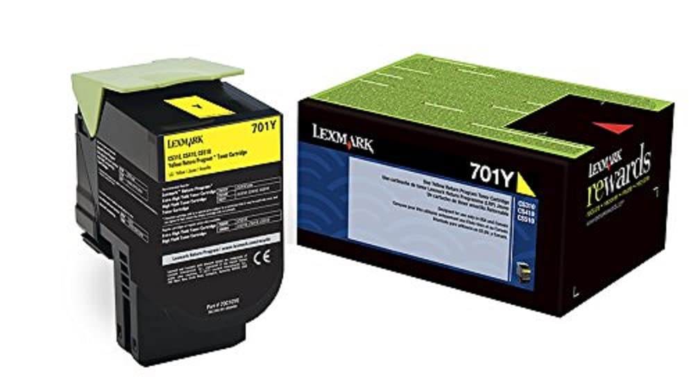 Lexmark 701Y - Yellow - original - toner cartridge LCCP LRP - for Lexmark CS310dn CS310n CS410dn CS410dtn CS410n CS510de CS510dte