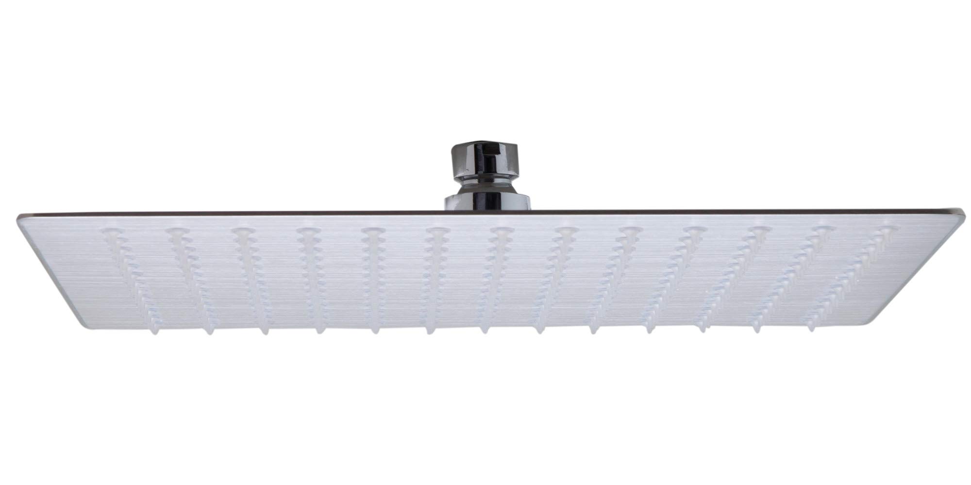 ALFI brand RAIN12S-BSS Solid Brushed Stainless Steel 12 Square Ultra Thin Rain Shower Head
