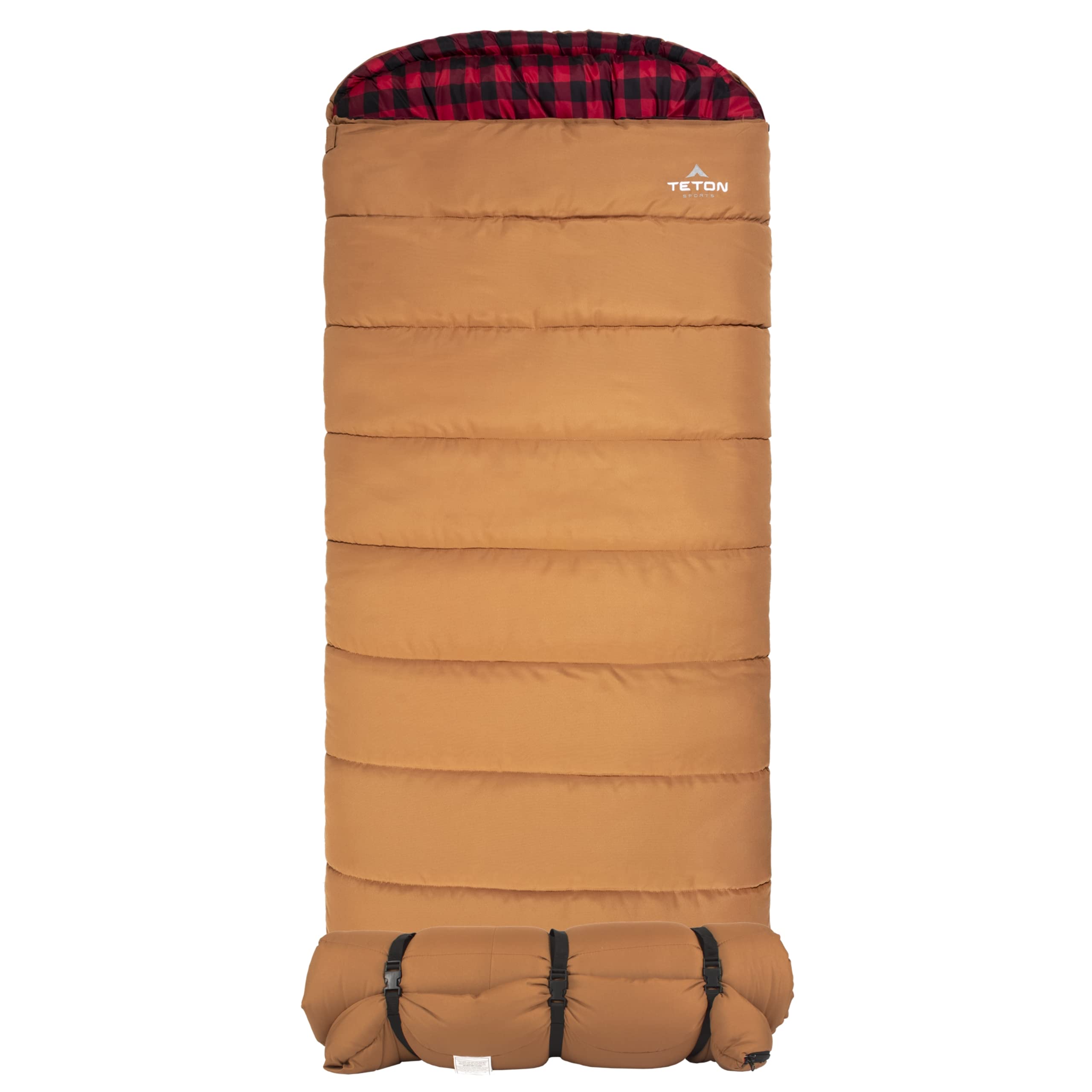 Teton Sports Deer Hunter 寝袋; 暖かくて快適な寝袋 釣り 狩りやキャンプに最適 (Brown / 0f / Right Zip)｜global研究所