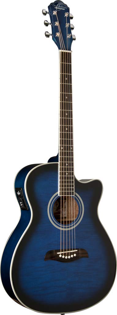 Oscar Schmidt オスカーシュミット Auditorium Florentine A/E Guitar  on board ラジオ受信機  Trans Blue  OACEFTBL アコースティックギター アコギ ギター (並行輸入)