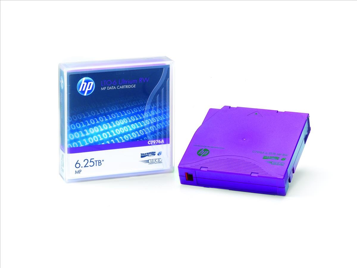 HP LTO-6 Ultrium 6 25 TB MP RW Datenkassette mit nicht benutzerdefinierten Etiketten 20er-Packung (C7976AN)/ Produktfarbe: Violett/ 20 x HP LTO-6 Ultrium 6 25 TB MP-Datenkassetten mit Strichcode-Etiketten und freier Nummernfolge.画像