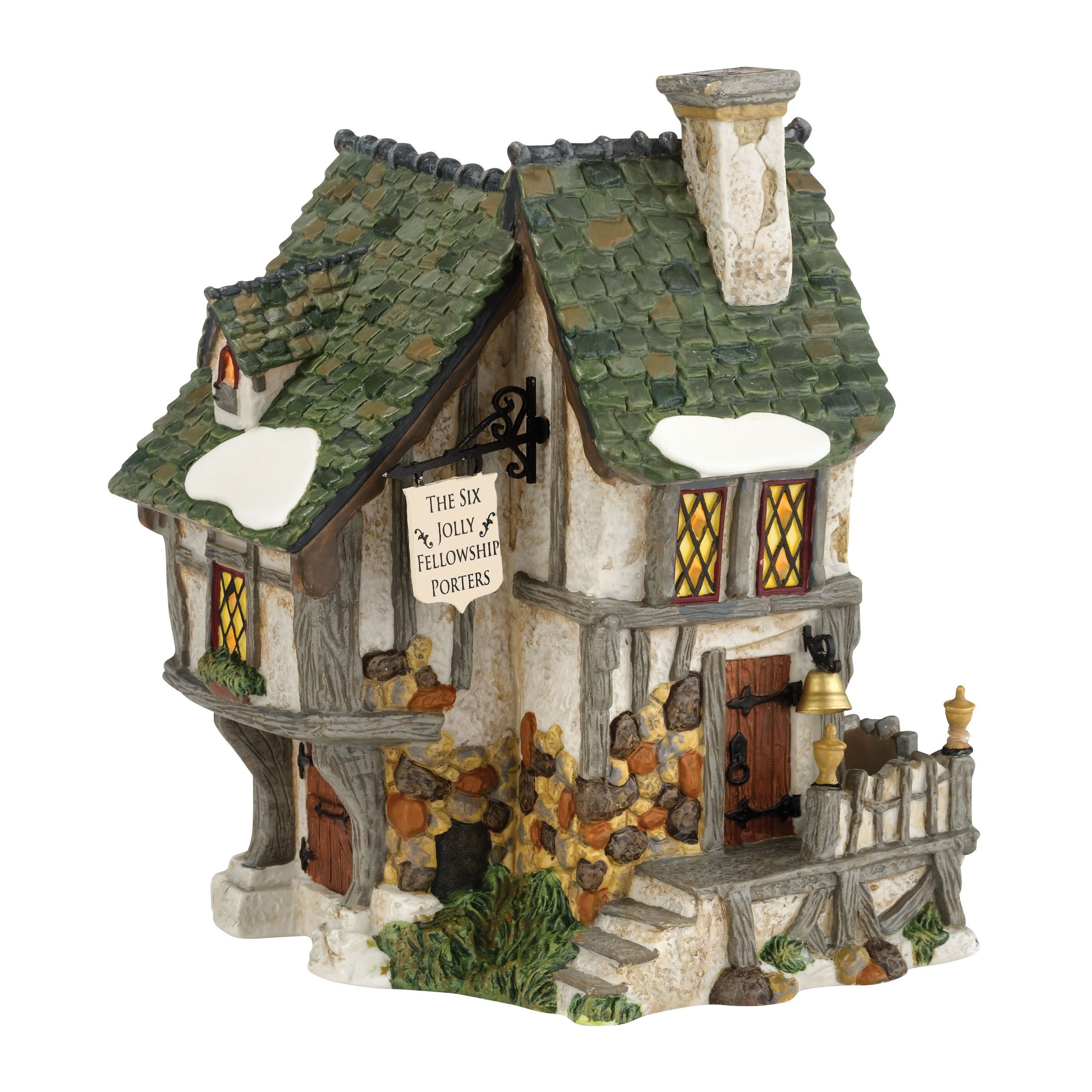 Department 56 Dickens Village Six Jolly Fellowship Porters Lit House  6.9-Inch [並行輸入品] パソコン・周辺機器-インクカートリッジ