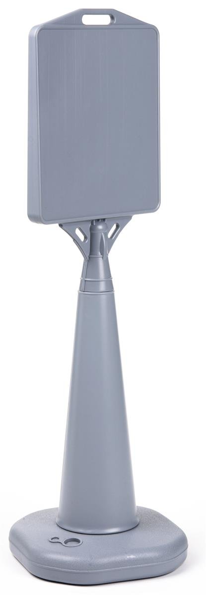 displays2go heavy-dutyグレープラスチックアウトドア円錐Sign Holds 13 x 15インチSigns、両面、加重ベース、14 ? 1 / 2 x 47 x 14 ? 1 / 2インチ(wbstnd47gr)