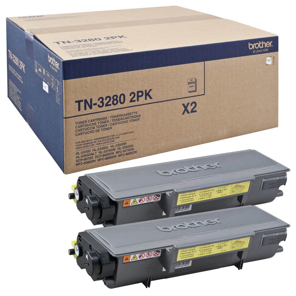 Brother TN-3280 トナーブラック 2容器に並べる TN3280TWIN
