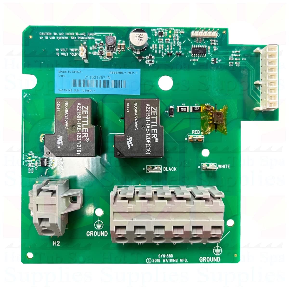 Hot Springs Heater Relay Board 77119 (Formerly 74618) IQ 2020 Watkins