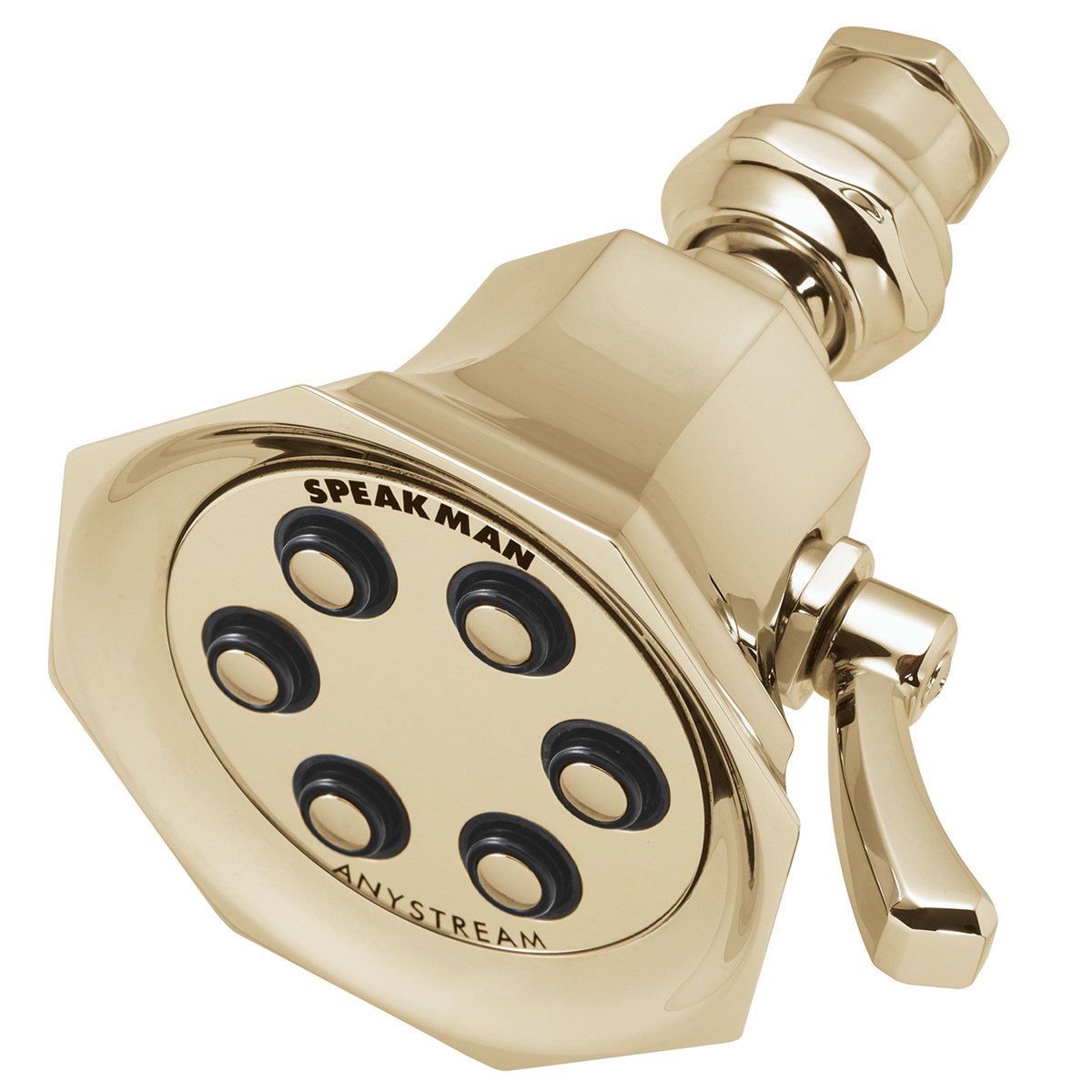Speakman S-2255-PB-E2 Vintage Anystream Adjustable 2.0 GPM Solid Brass Shower Head Polished Brass 141［並行輸入］