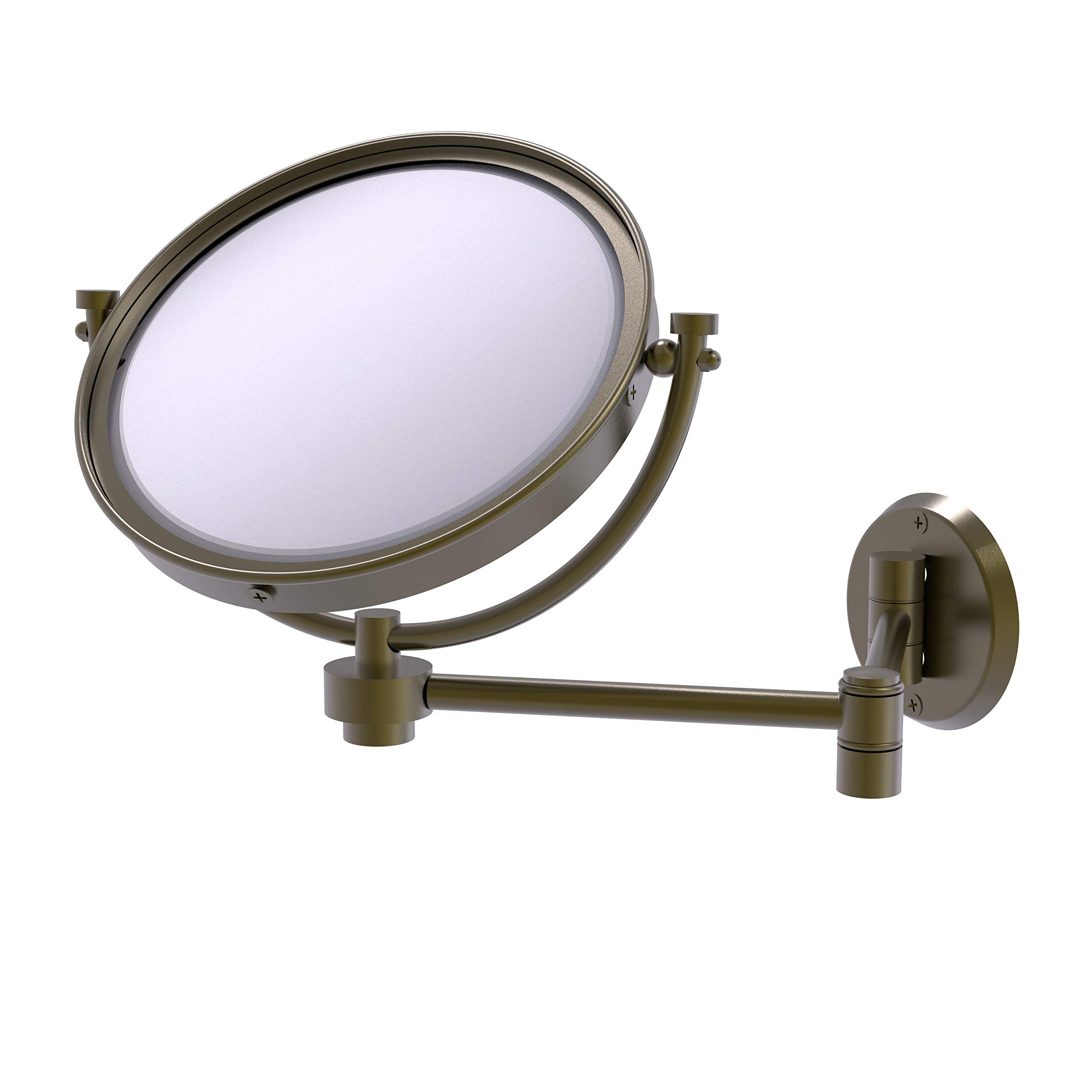 8 Inch Wall Mounted Extending Make-Up Mirror 4X Magnification - WM-6/4X-ABR|global研究所