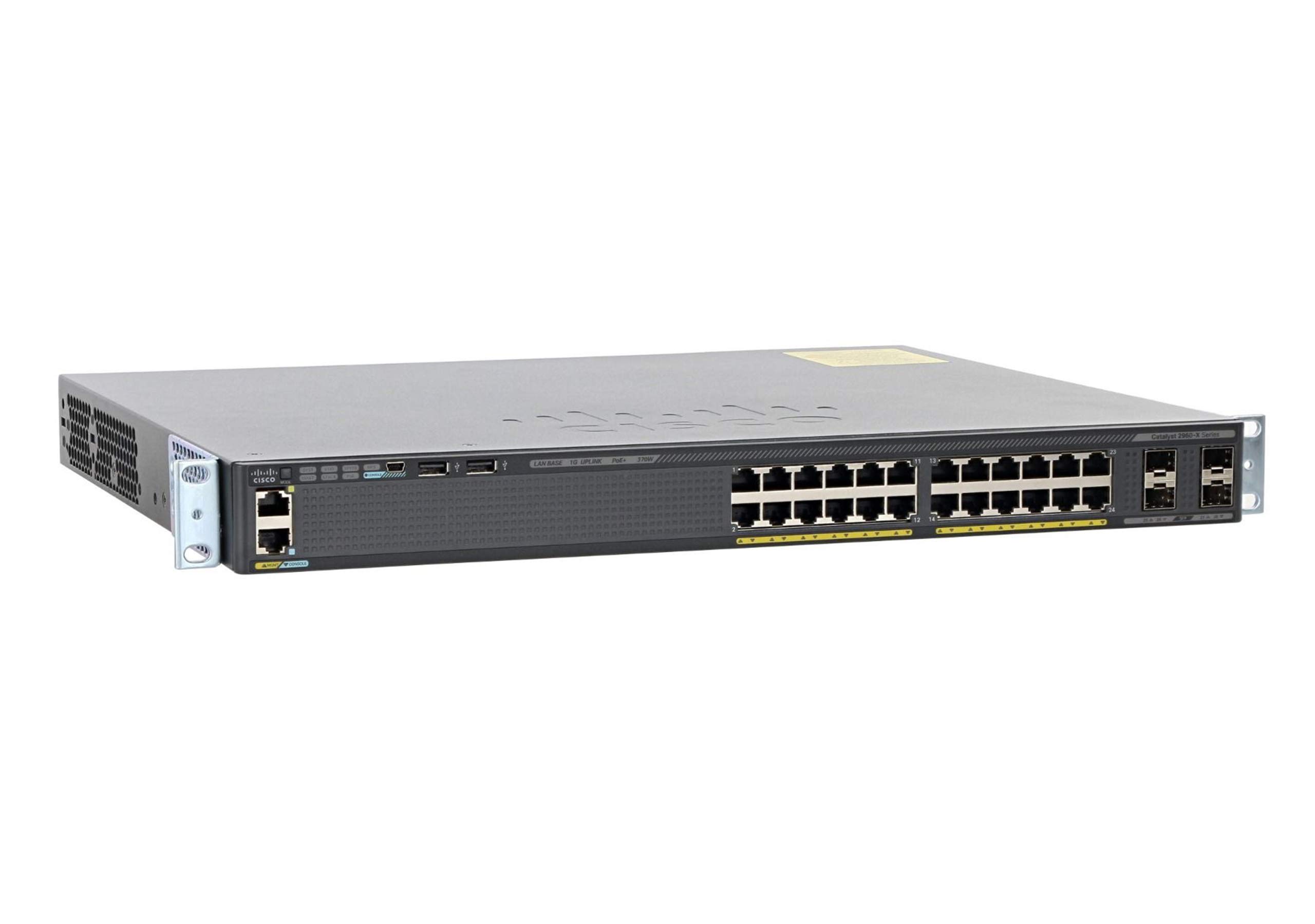 JM88782 シスコシステムズ Catalyst 2960-X 24 GigE PoE 370W 4 x 1G SFP ローカルエリアネットワーク Base WS-C2960X-24なおなお書き-L