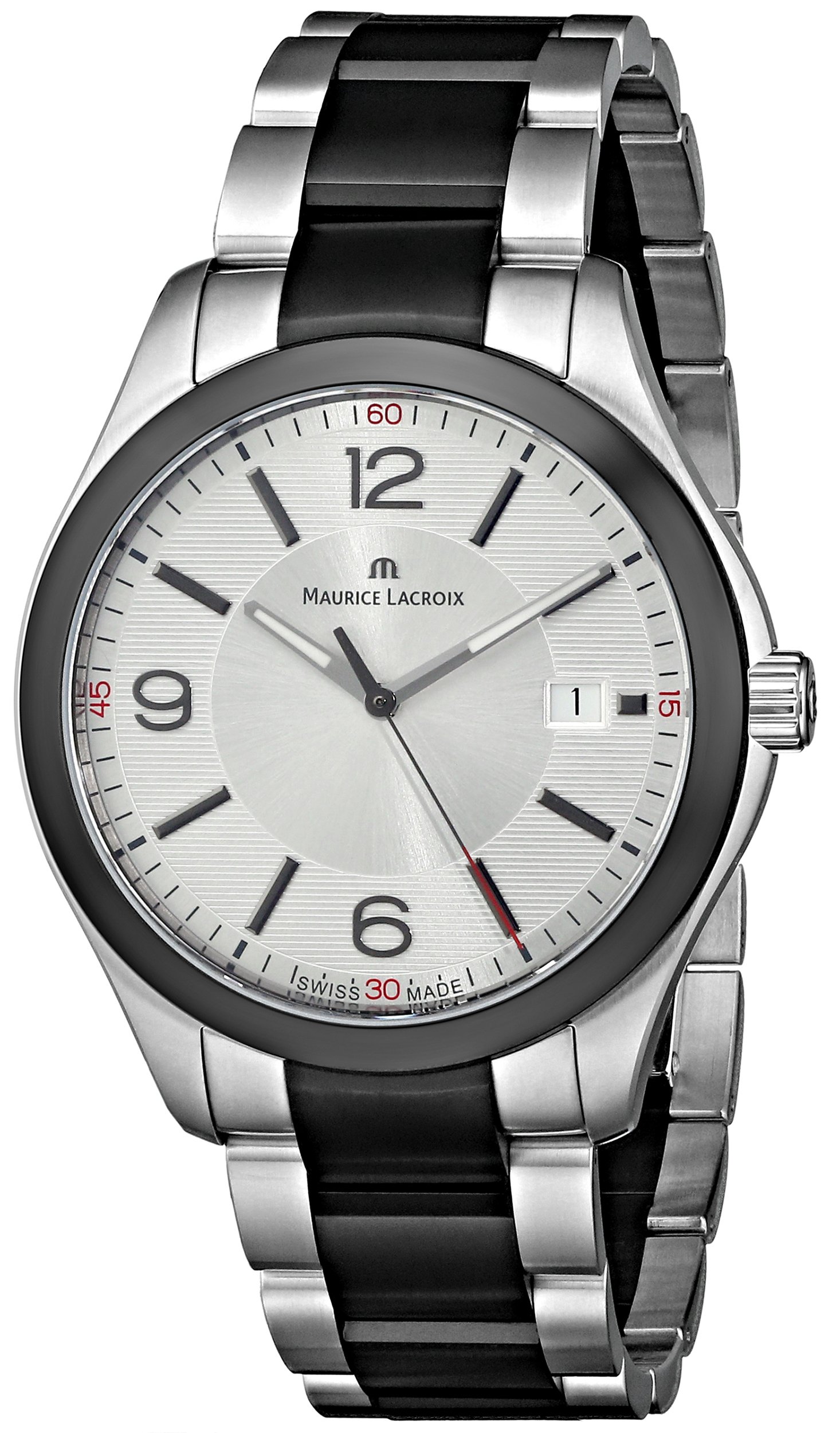 Maurice Lacroix メンズ MI1018-SS002-131 Miros アナログディスプレイ アナログクォーツ シルバーウォッチ