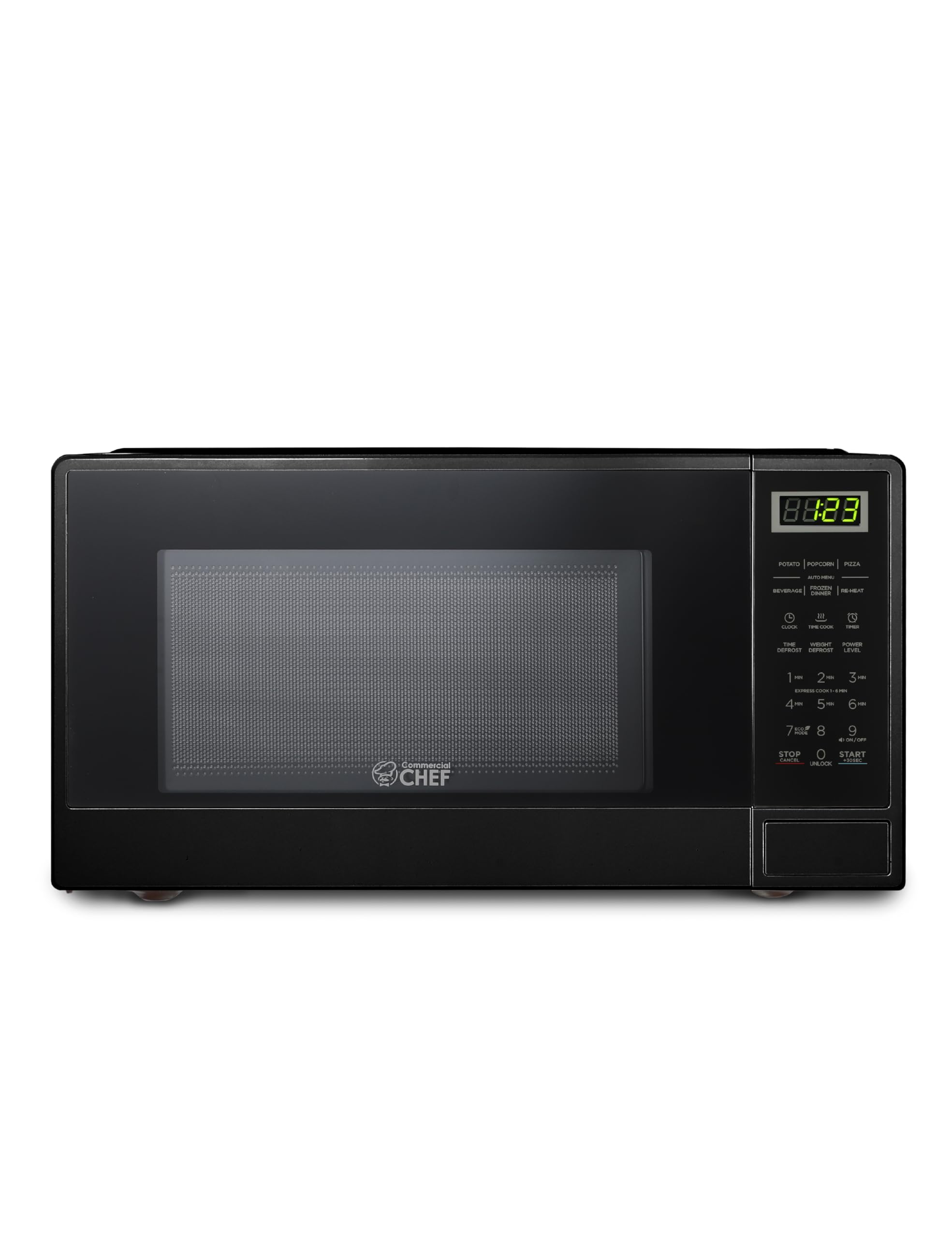 Countertop 1.1 Cubic Feet Microwave Oven 1000 Watt Black Front with Black Cabinet Commercial Chef CHCM11100B|global研究所