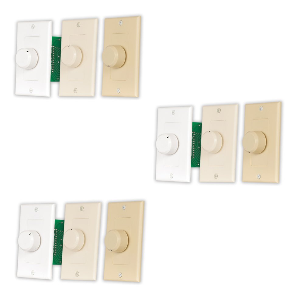 Acoustic Audio aavcd3 C老人ホーム3色ダイヤルスピーカーボリュームコントロール壁マウント3 Piece Set aavcd3 C-3s
