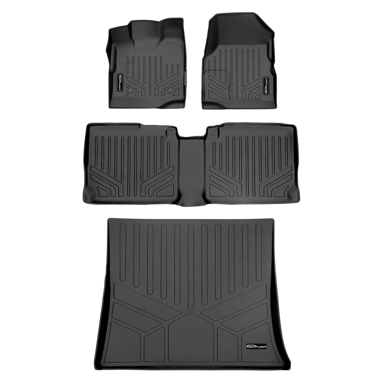 MAXFLOORMAT立ち会い場つや消しとMAXTRAY Cargoラインドライヴ仕掛ける黒いこと2011 ? 2017年のシボレーEquinox / GMC Terrain withデュアル向こう正面床服従