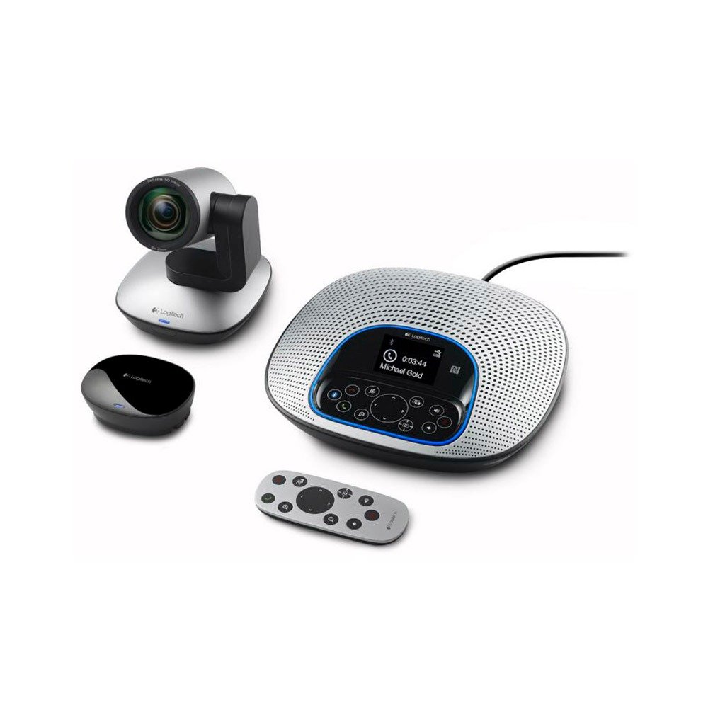 Logitech Conferencecam (カンファレンスカム) Cc3000E オールインワン HDビデオおよびオーディオカンファレンスシステム、1080P カメラおよびスピーカーフォン 長さ50cm × 幅31.2cm × 奥行き14.7cm (長さ19.7インチ × 幅12.3インチ × 奥行き5.8インチ) シルバー|global研究所