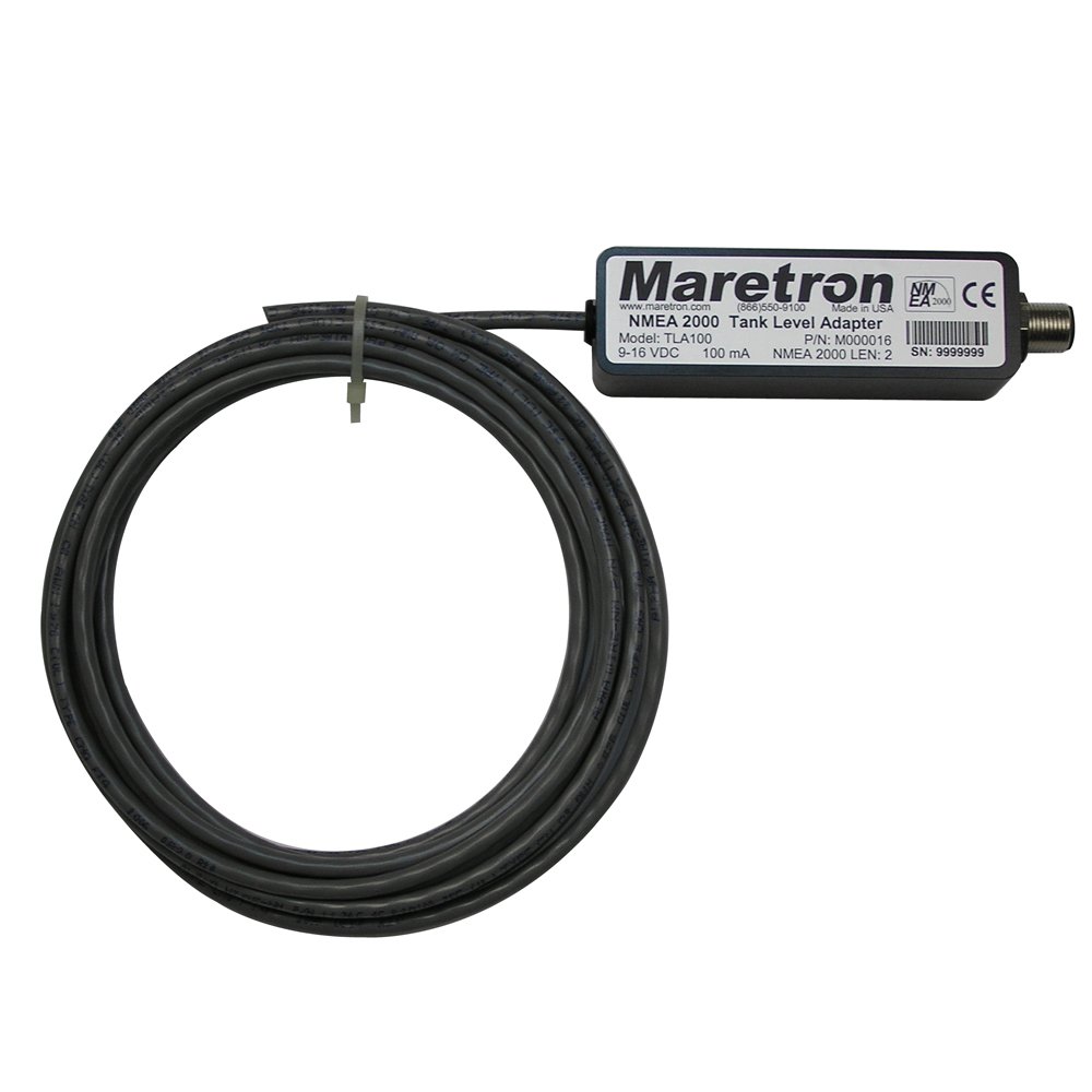 MARETRON MRTN-TLA100-01 / Tank level adapter  MFG# TLA100-01  used to adapt commercially available resistive tank senders to NMEA 2000 network.Compatible with both the American standard (240-33 ohm) and the European standard (10-180 ohm) resistive senders