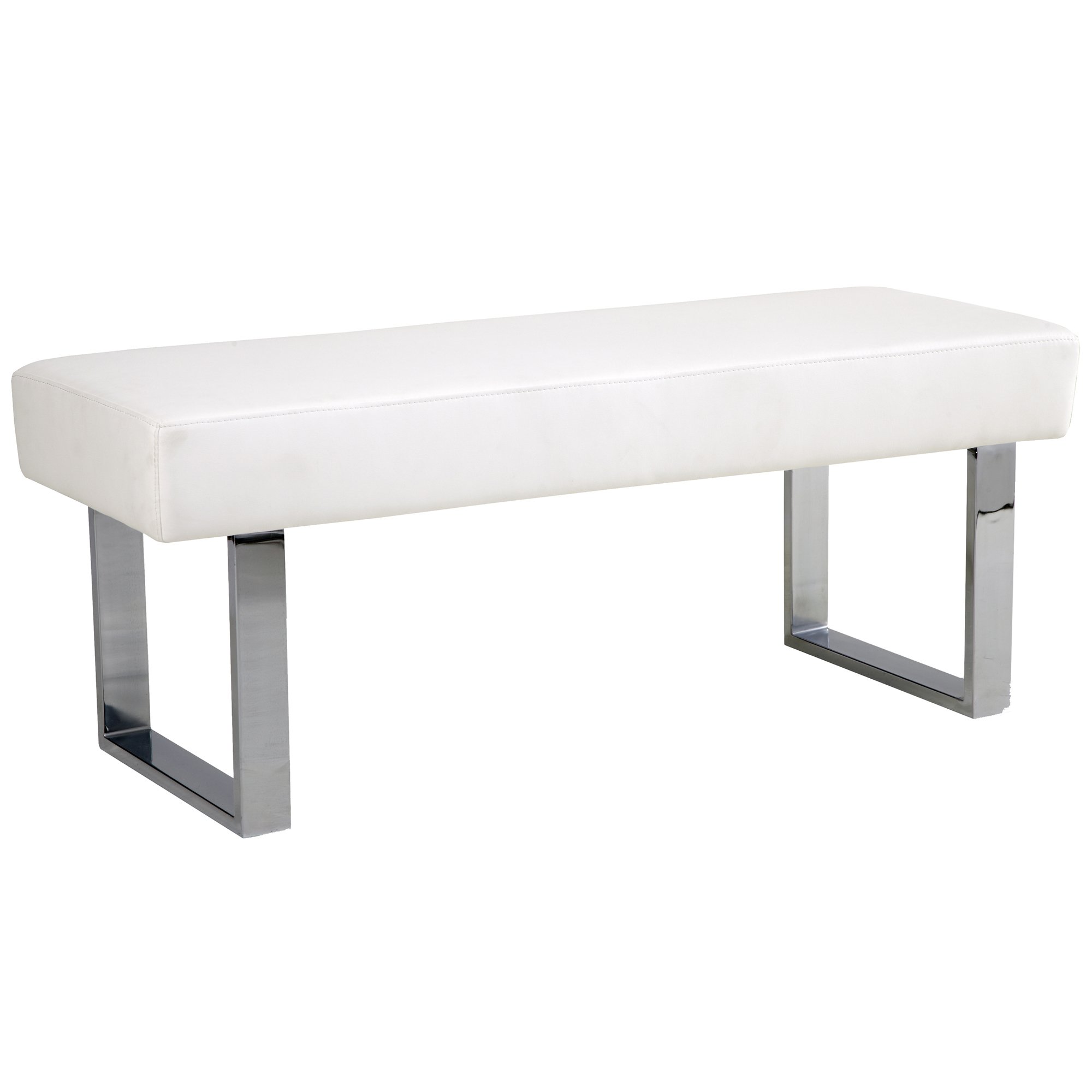 ARMEN LIVING Contemporary Amanda Bench White Model Number: LCAMBEWHBCH