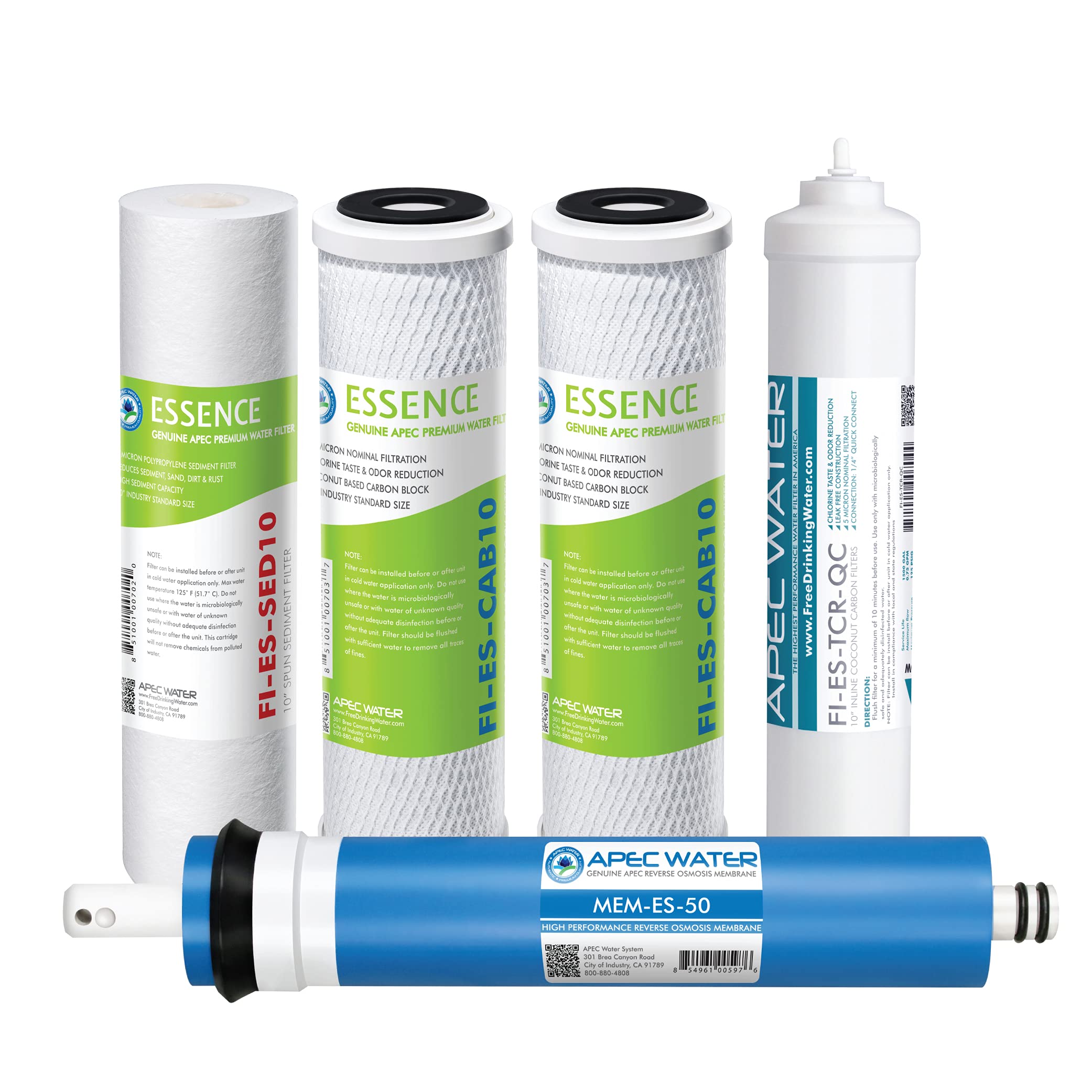 APEC Water Systems FILTER-MAX-ES50 50 GPD Essence 5 Stage High Capacity Filter Set by APEC Water Systems