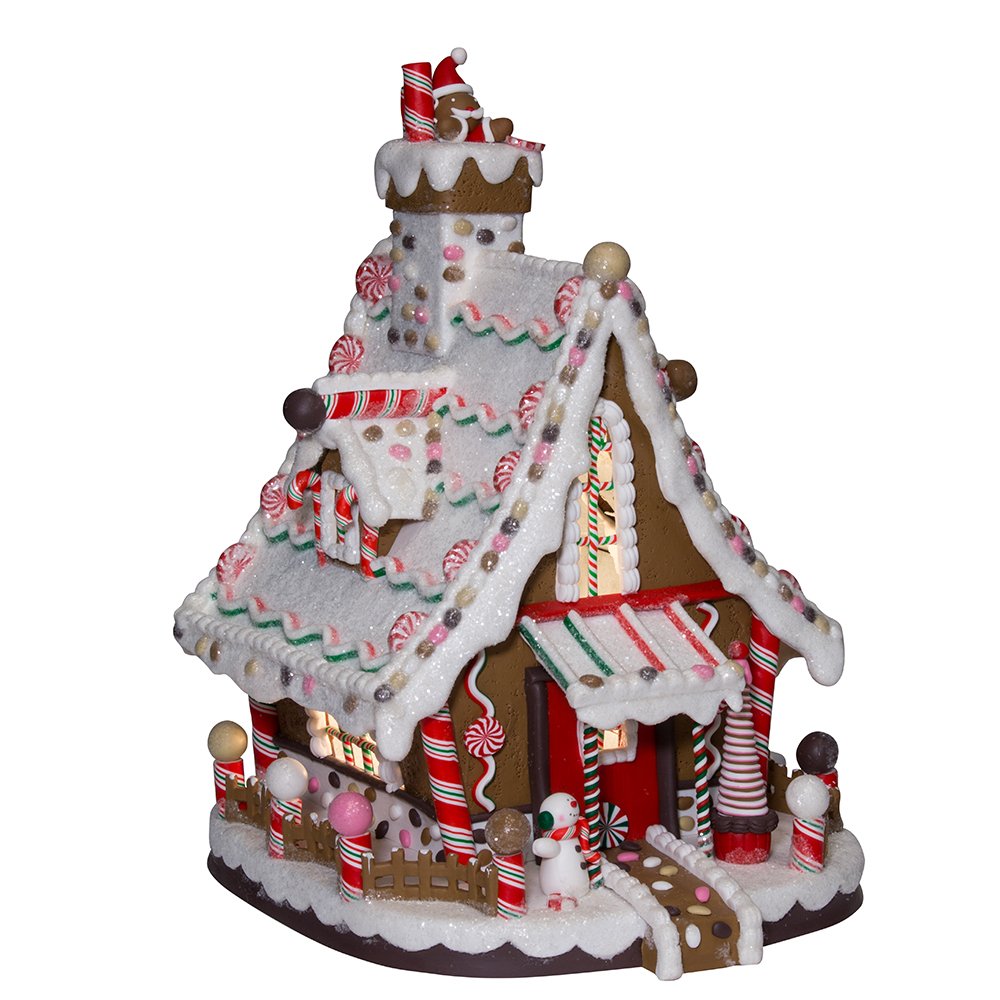 Kurt Adler Lighted Christmas Gingerbread house  12-Inch by Kurt Adler