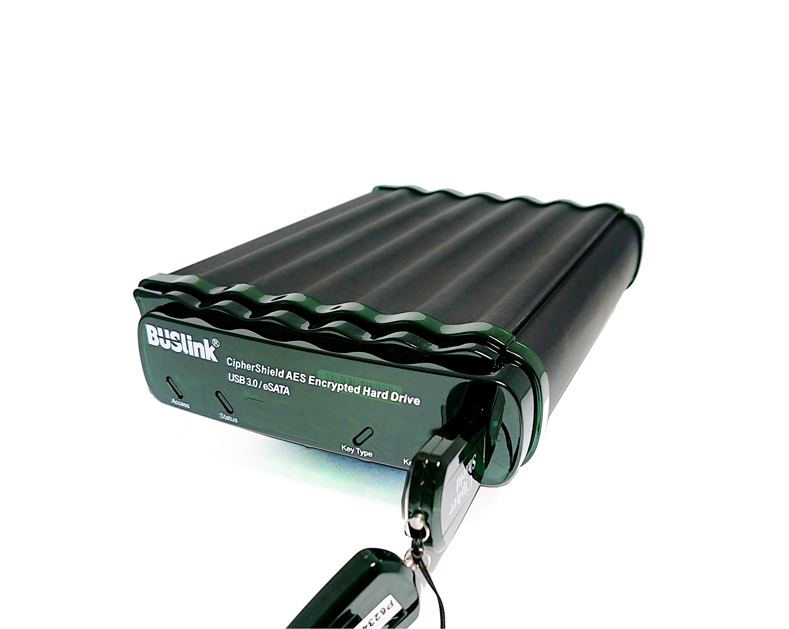 Buslink Ciphershield暗号化外付けドライブハードドライブ6 TB USB 3.0 / eSATA300、ブラック/グリーン(CSE-6T-SU3)|global研究所