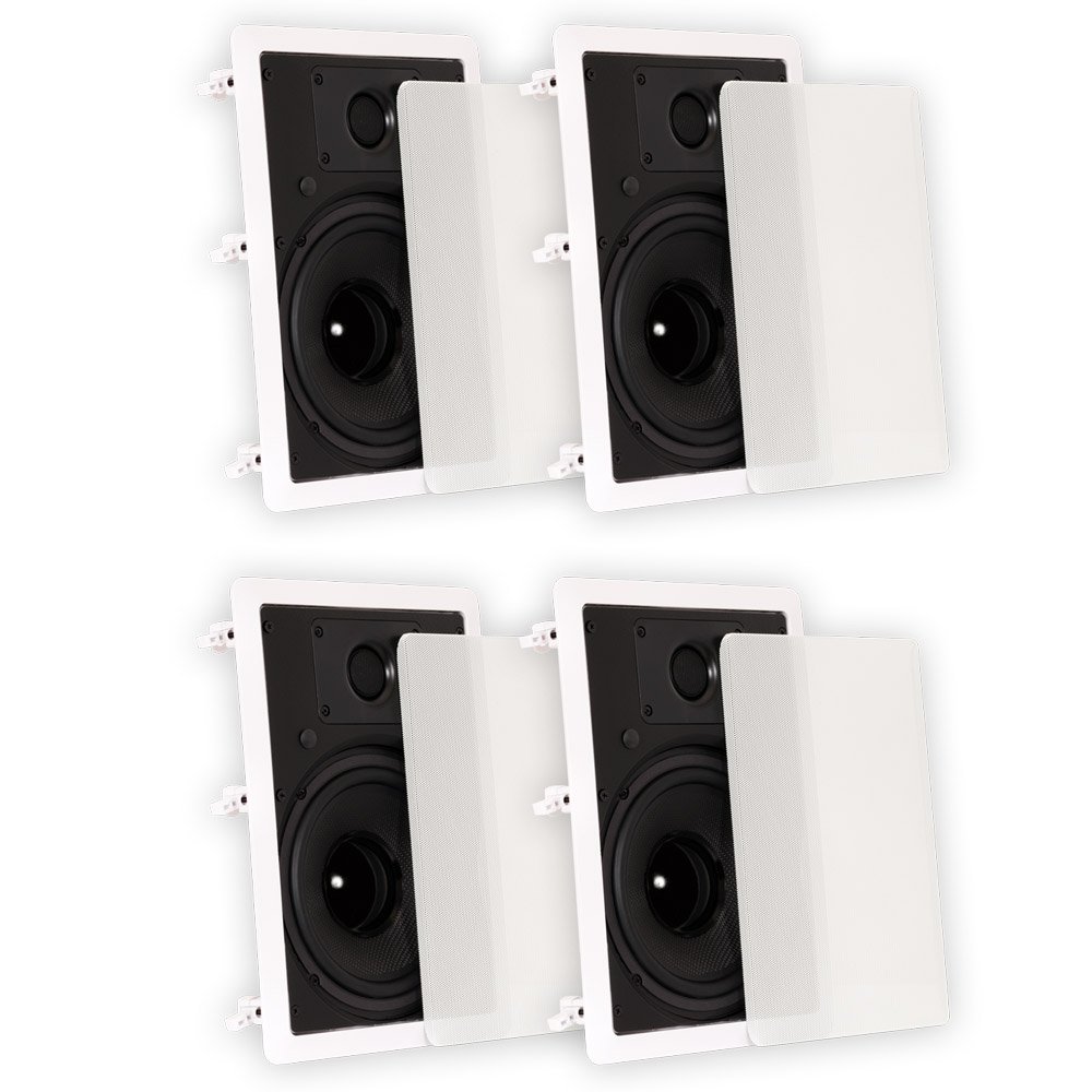 Theater Solutions TS80W 壁内 8インチ スピーカー サラウンドサウンド ホームシアター 2ペアパック