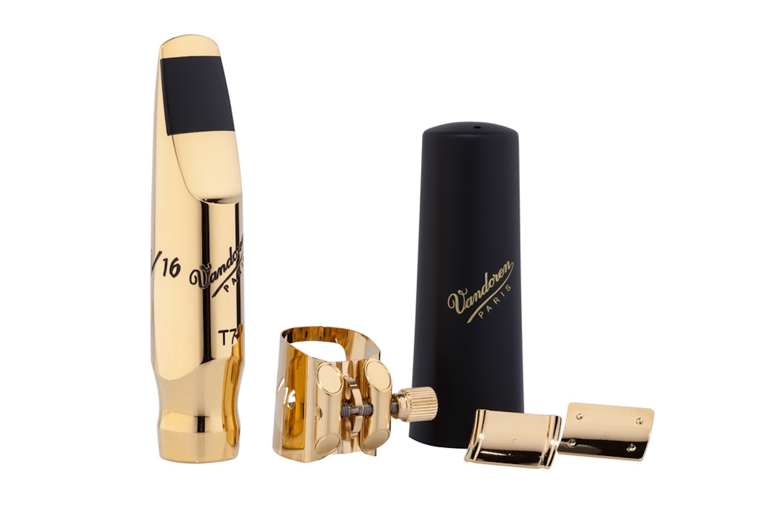 Vandoren SM823GMKO T7 Med Chamber V16 Metal Tenor Sax Mouthpiece w/Optimum Ligature Kit by Vandoren