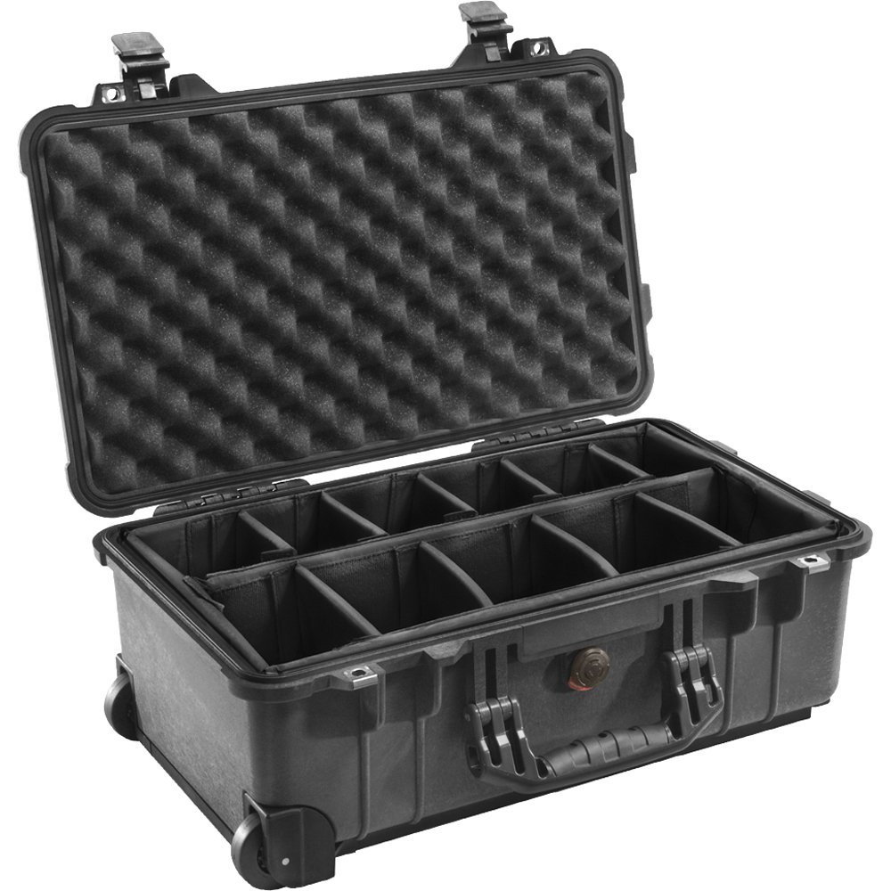 Pelican Mサイズ キャリーオンケース パッド入り仕切り付き パッド入り仕切り付き 13.82 x 9 x 22 ブラック