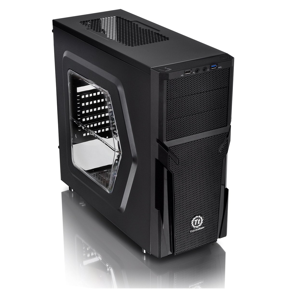 THERMALTAKE Versa H21 ATX MID Tower USB3.0 ケース ブラック。｜global研究所