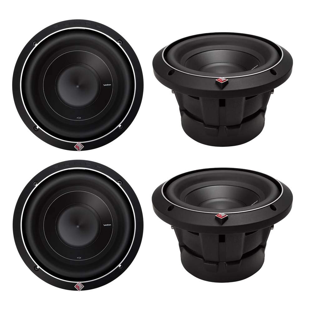 4) ROCKFORD FOSGATE P2D4-8 8in 殴り付ける P2 2000W 4オーム カーオーディオサブウーファー P2D48