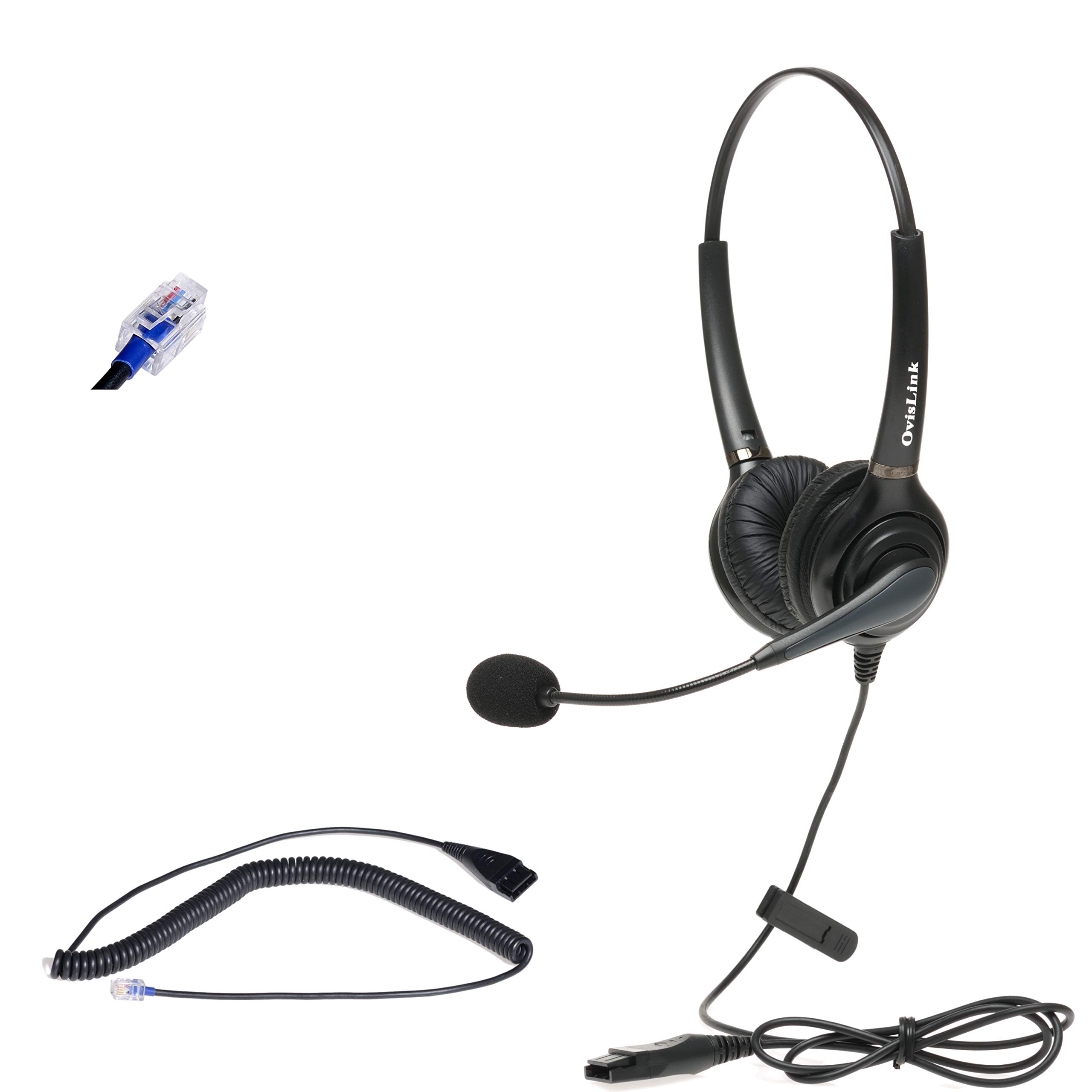 OvisLink デュアルイヤー ノイズキャンセリング 電話を掛ける真っただ中上端仕掛ける ShoreTel IP電話を掛ける相応う | オーバーヘッドスタイル ハンズフリー もう首に電話を掛けるを揺り籠する止むを得ずなし | コンプリートセット 加えること買いもとめるなし