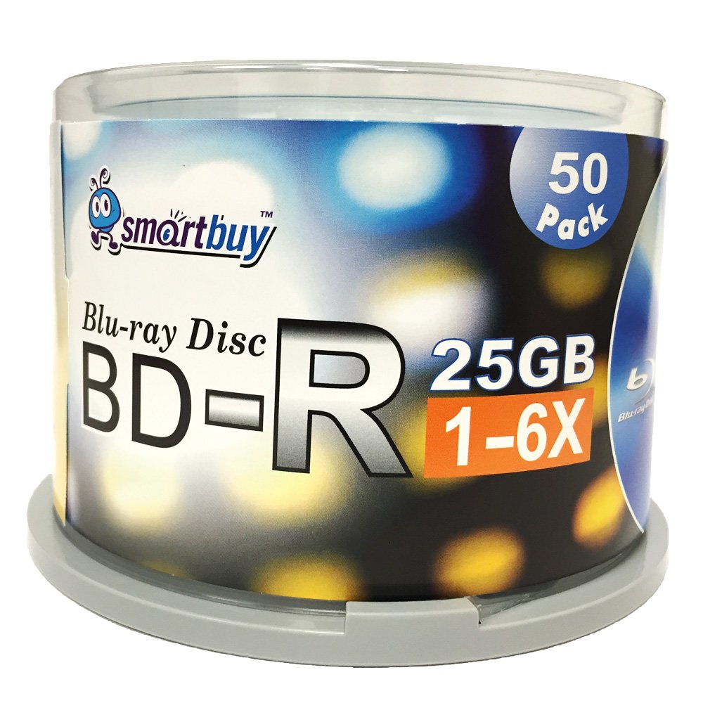 SmartBuy 600パックBD - R 25 GB 6 x Blu - ray 1層記録可能なディスクロゴTop空白データビデオメディア600ディスクスピンドル