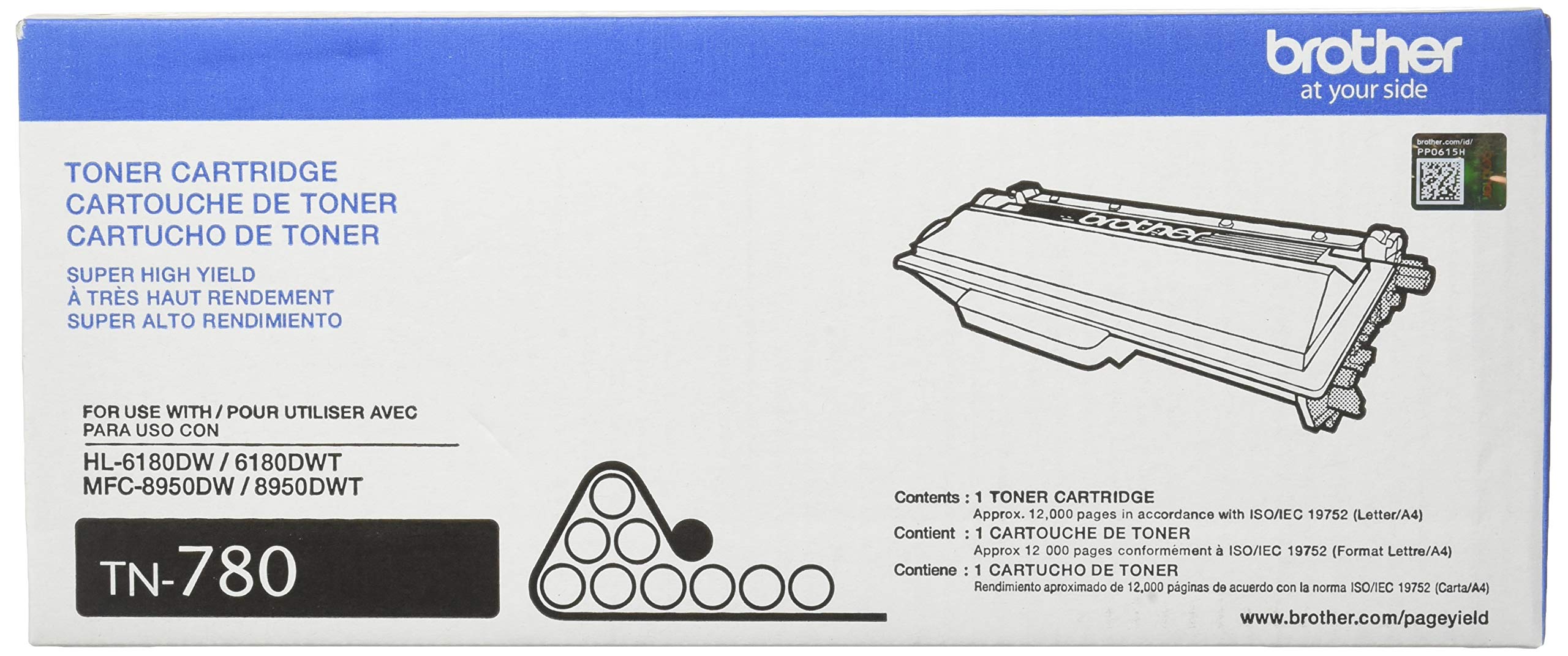 Genuine Brother TN-780 (TN780) Super High Yield Black Toner Cartridge by Brother