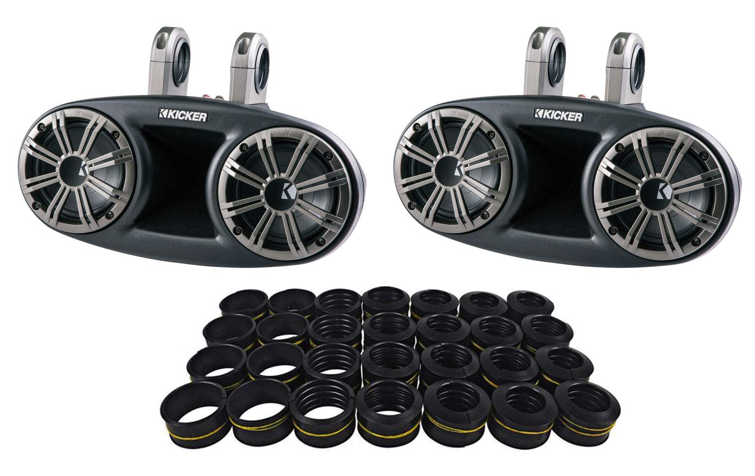 Kicker 41 kmt674 6.75 300ワットピーク/ 150ワットRMS Marine/ボートWakeboardタワースピーカーwith Dualマウントオプション