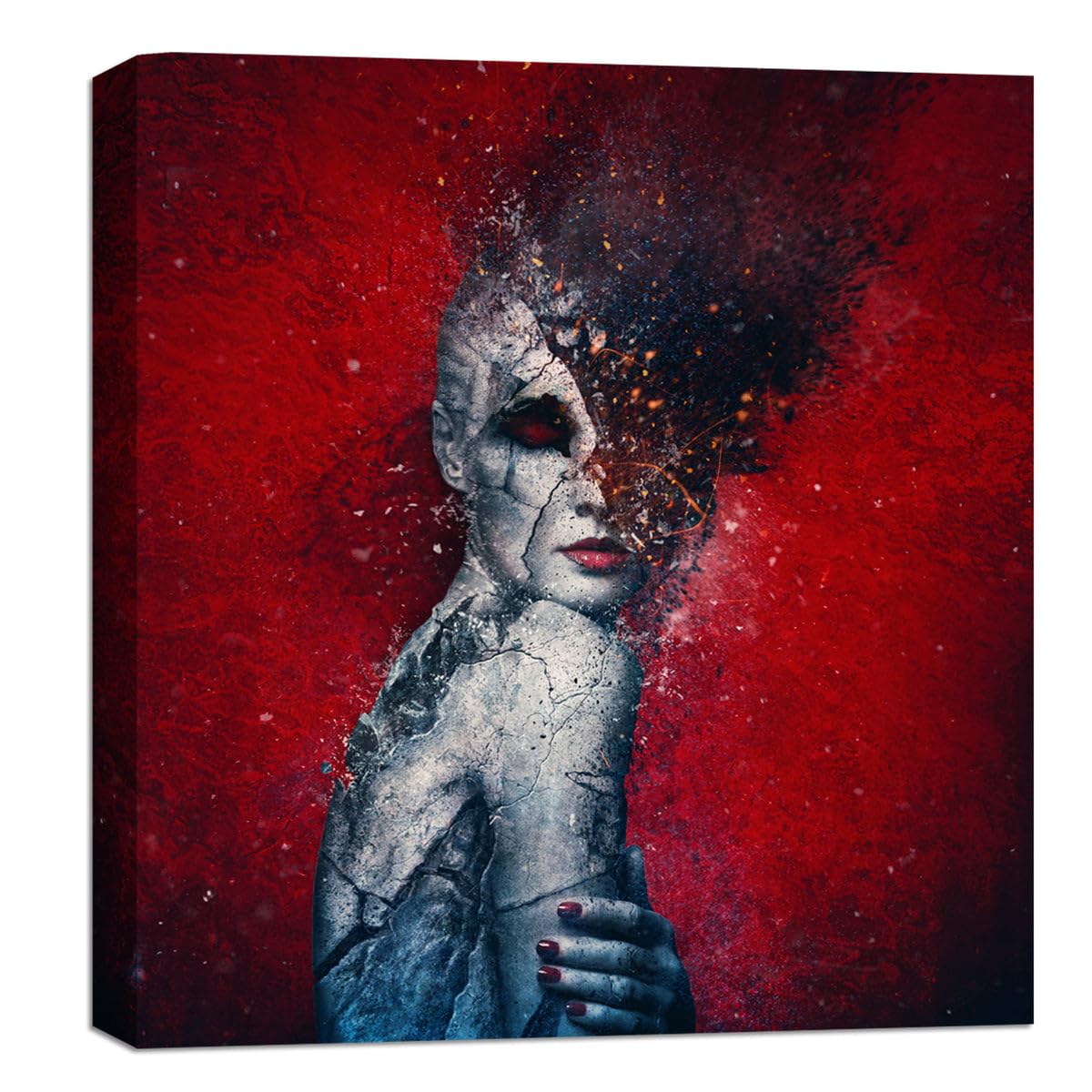 Cortesi老人ホーム Indifference  by Mario Sanchez Nevado、Giclee帆布壁美術 28 x 28 赤いこと CH-CA282825