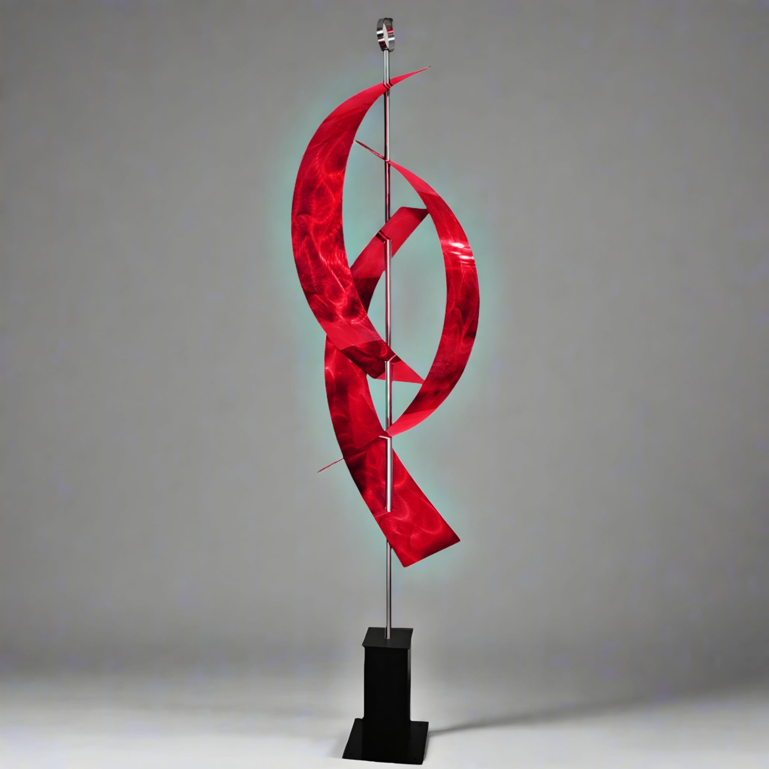 Statements2000 94インチ 大型 抽象 屋内 屋外 庭 装飾 メタルヤード彫刻 レッド海洋大量 Jon Allen Metal Art画像