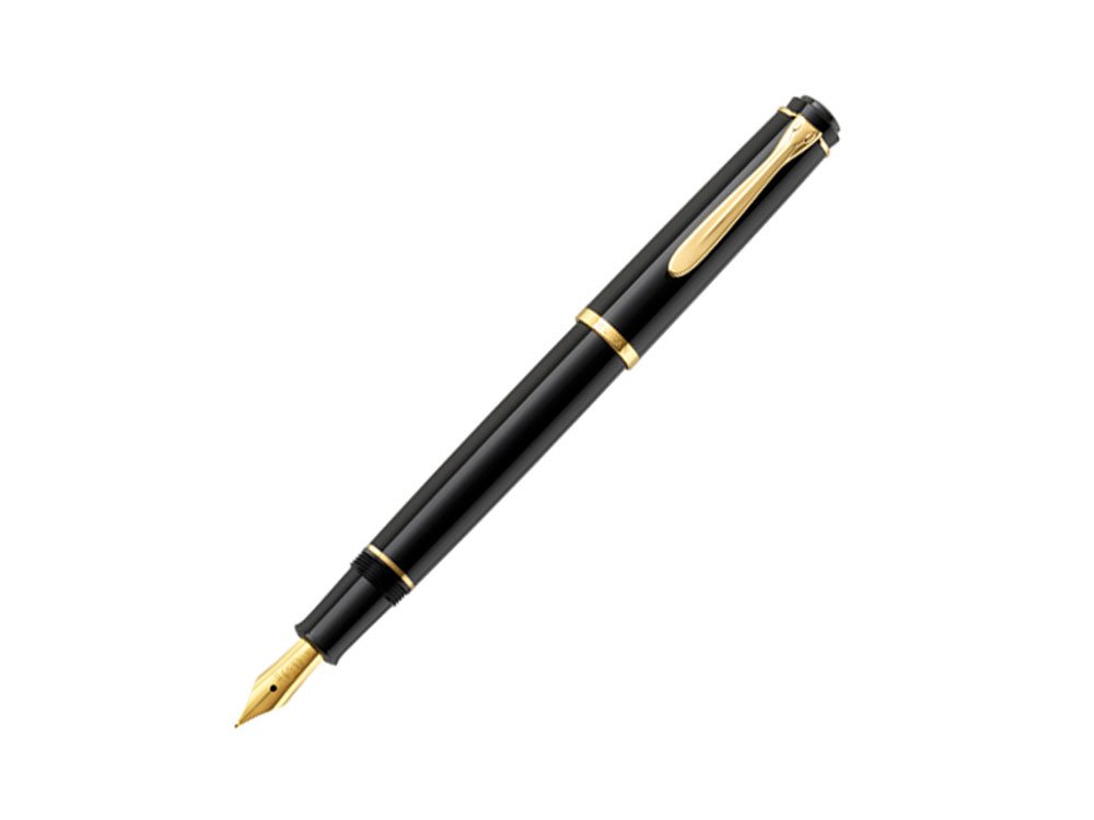 Pelikan 万年筆 P200 ブラック 金メッキ 金具 930479 ? M