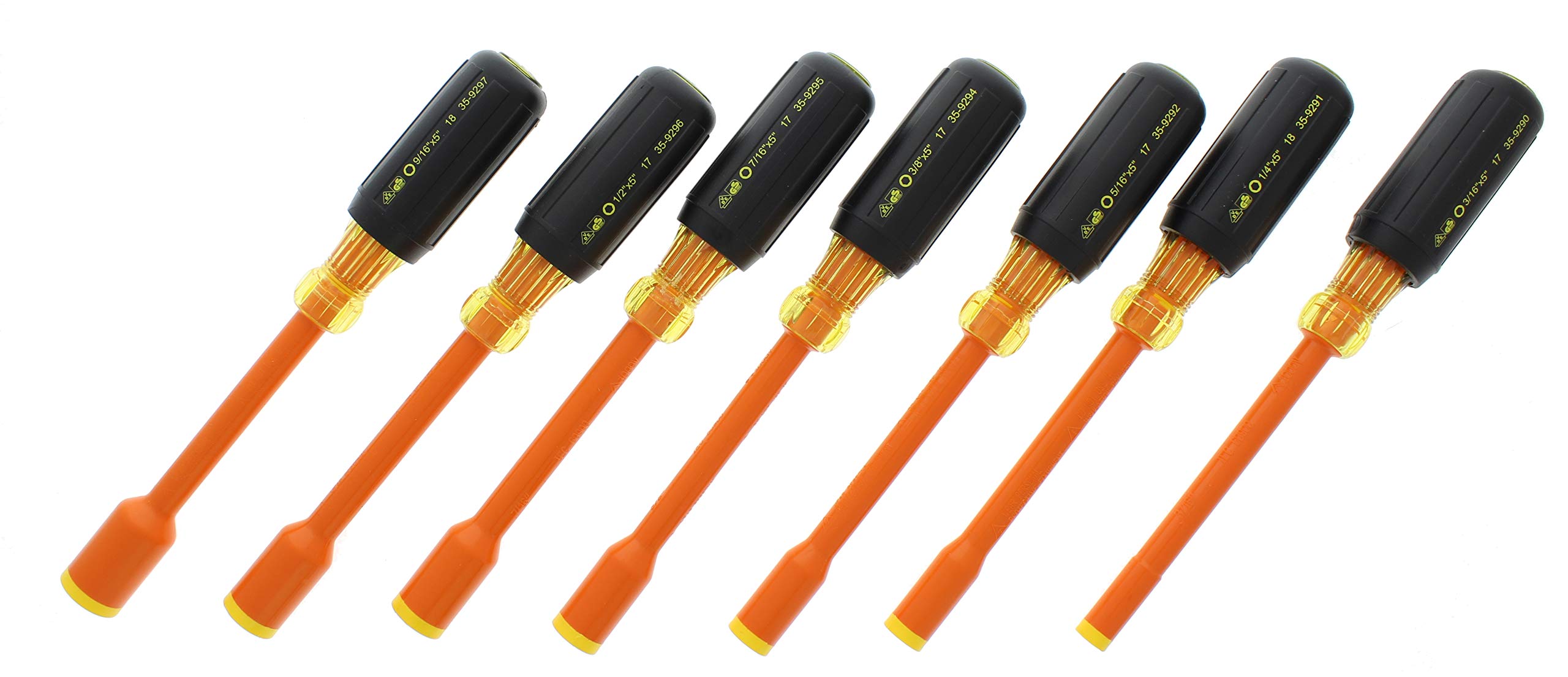 IDEAL Electrical 35-9104 不成立中毒者１番ウッド仕掛ける [7個] オレンジ色 4in 立て坑１番ウッド クッショングリップハンドル付き添い人 灯し火科学技術者手道具一揃いの道具