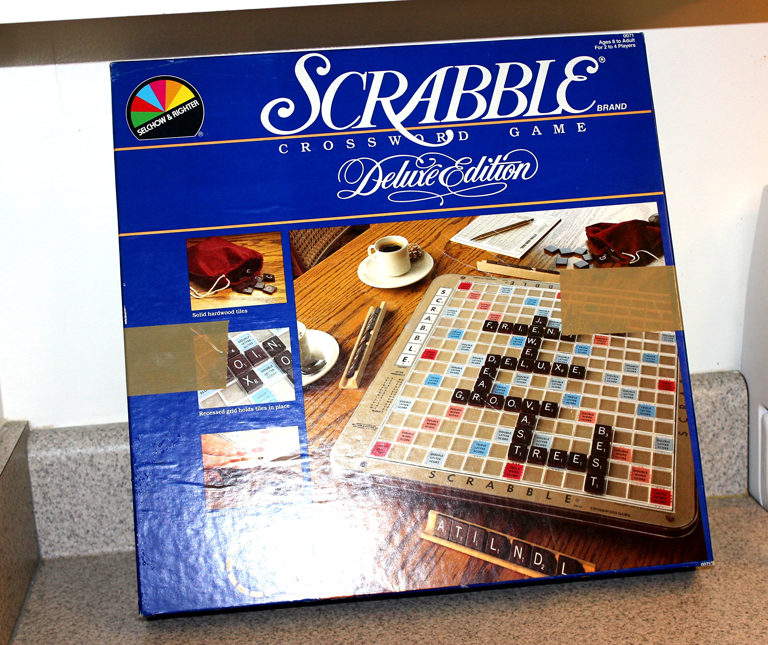 Scrabble Crossword Game 1987 Deluxe Edition with Turn Table by Selchow \u0026 Righter PCサプライ・消耗品-プリンター・FAX用インク-パソコン・周辺機器