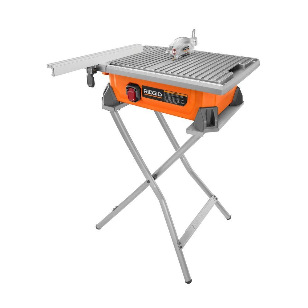 Ridgid 7で。瓦Saw with照明ランプ