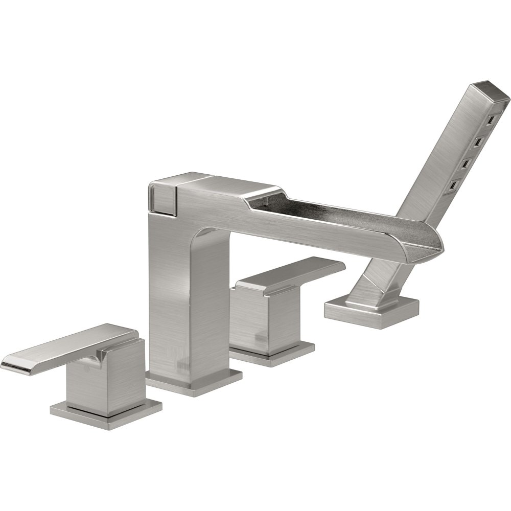 Delta Faucet T4768-SS Ara Roman Bathtub Waterfall 蛇口 ハンドシャワー付き ステンレス｜global研究所