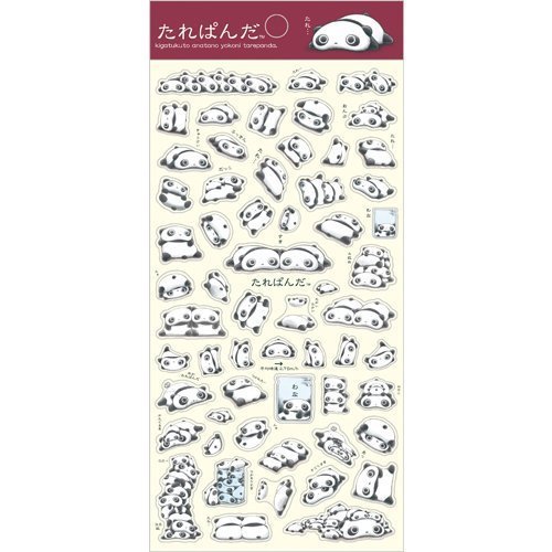○【たれぱんだ】シール（白黒） [並行輸入品]｜global研究所