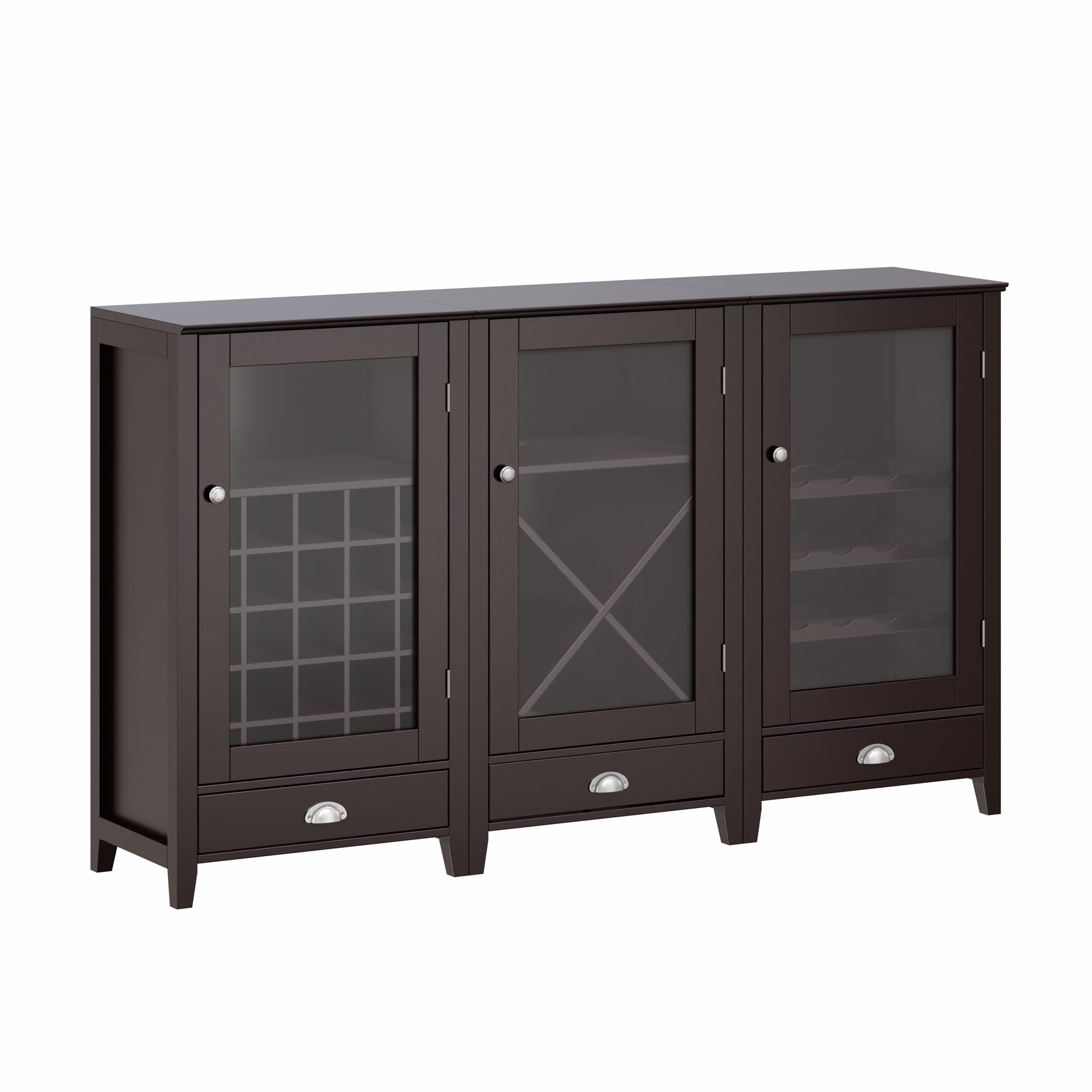 Winsome Wood 3-Piece Wine Cabinet Modular Set 141［並行輸入］
