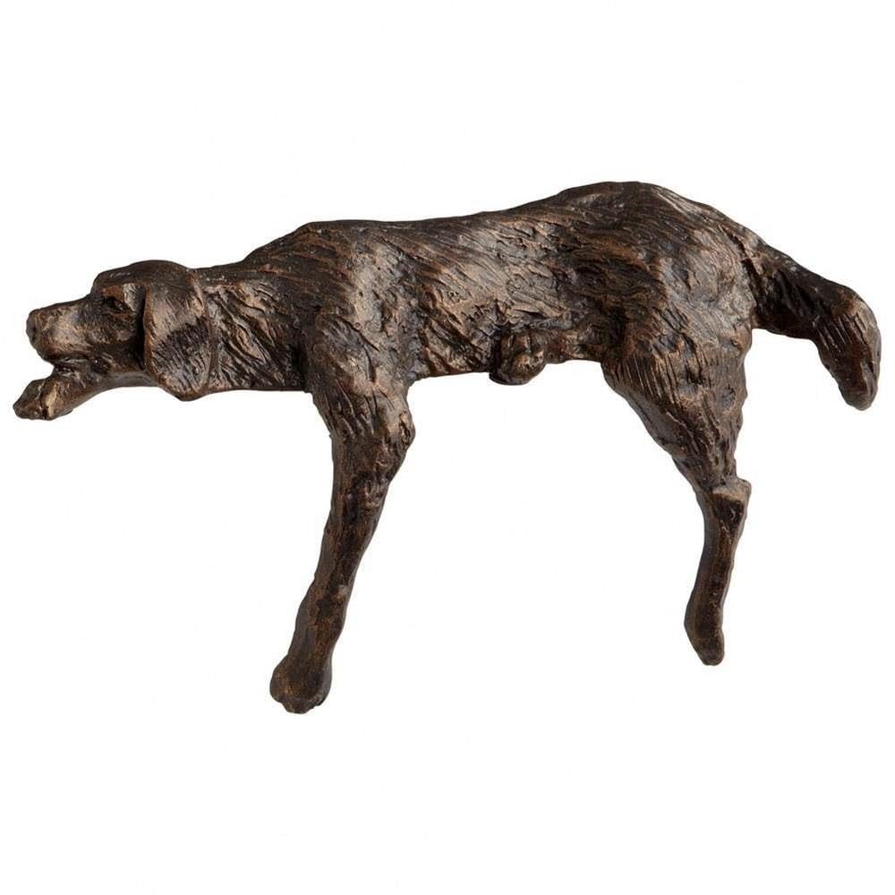 シアンデザインLazy Dog Sculpture Lazy Dog 4.5 inch High Iron Figurine ゴールド 06234