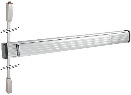 CRLサテンアルミニウム36 ; x 84 ;ジャクソン1275プッシュパッドサーフェス垂直ロッドパニックExitデバイス31127537628