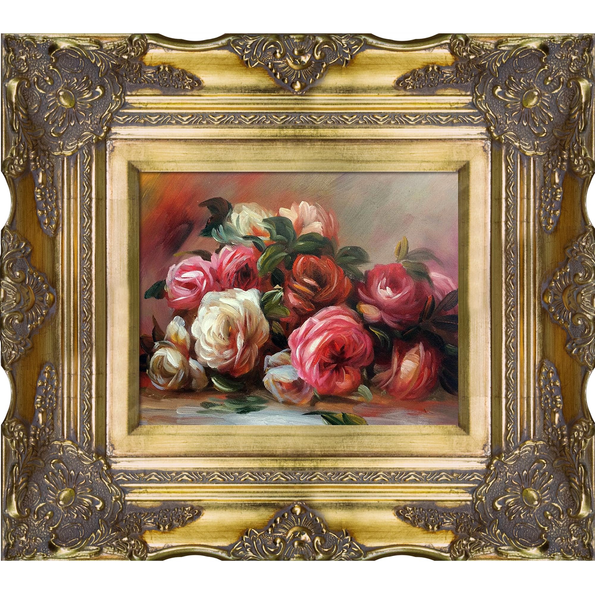 overstockArt Discarded Roses Artwork by Renoir with Victorianゴールドフレーム