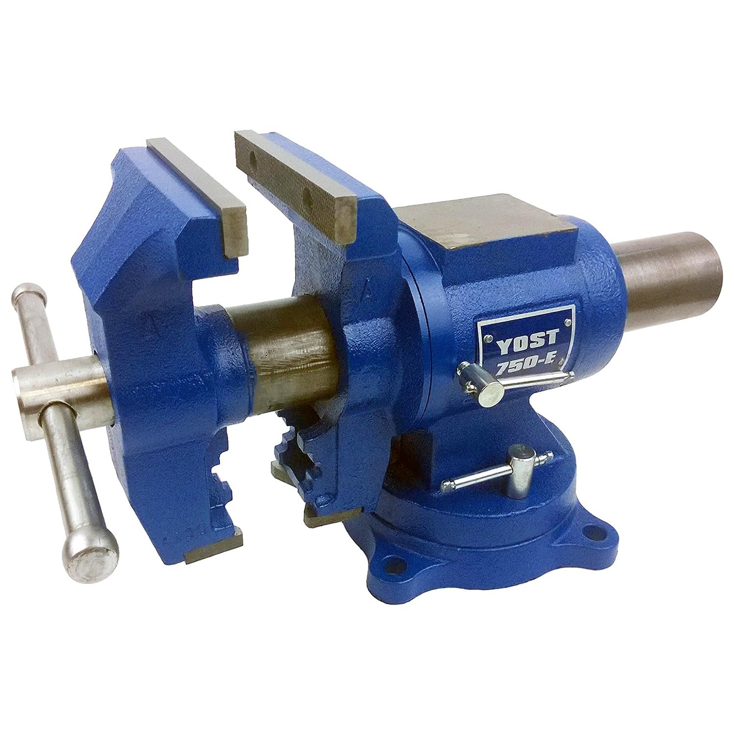 Yost 5 Heavy-Duty Bench Vise Double Swivel Rotating Vise: Head Rotates 360&deg; Vertically Body Rotates 360&deg; Horizontally In The Interlocking Geared Swivel Base (Model 750-E; 1-Pack)｜global研究所