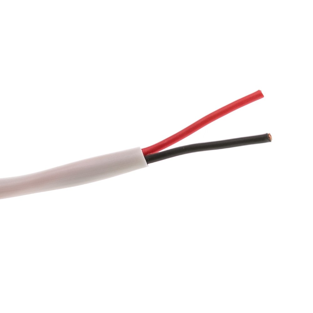 スピーカーケーブル、ホワイト、純粋な銅、CM / Inwall定格、16 / 2 ( 16 AWG 2 Conductor）、65ストランド/ 0.16 MM、Pullbox、500足